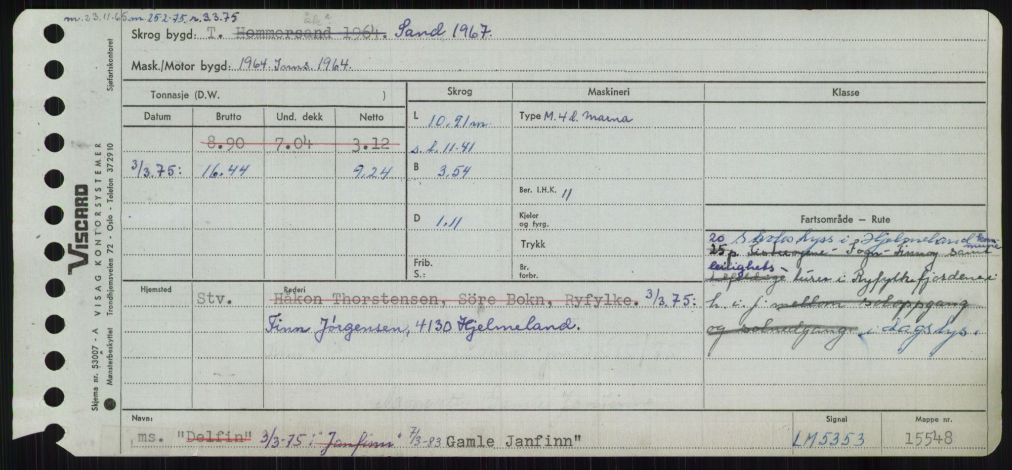 Sjøfartsdirektoratet med forløpere, Skipsmålingen, RA/S-1627/H/Ha/L0002/0002: Fartøy, Eik-Hill / Fartøy, G-Hill, p. 11