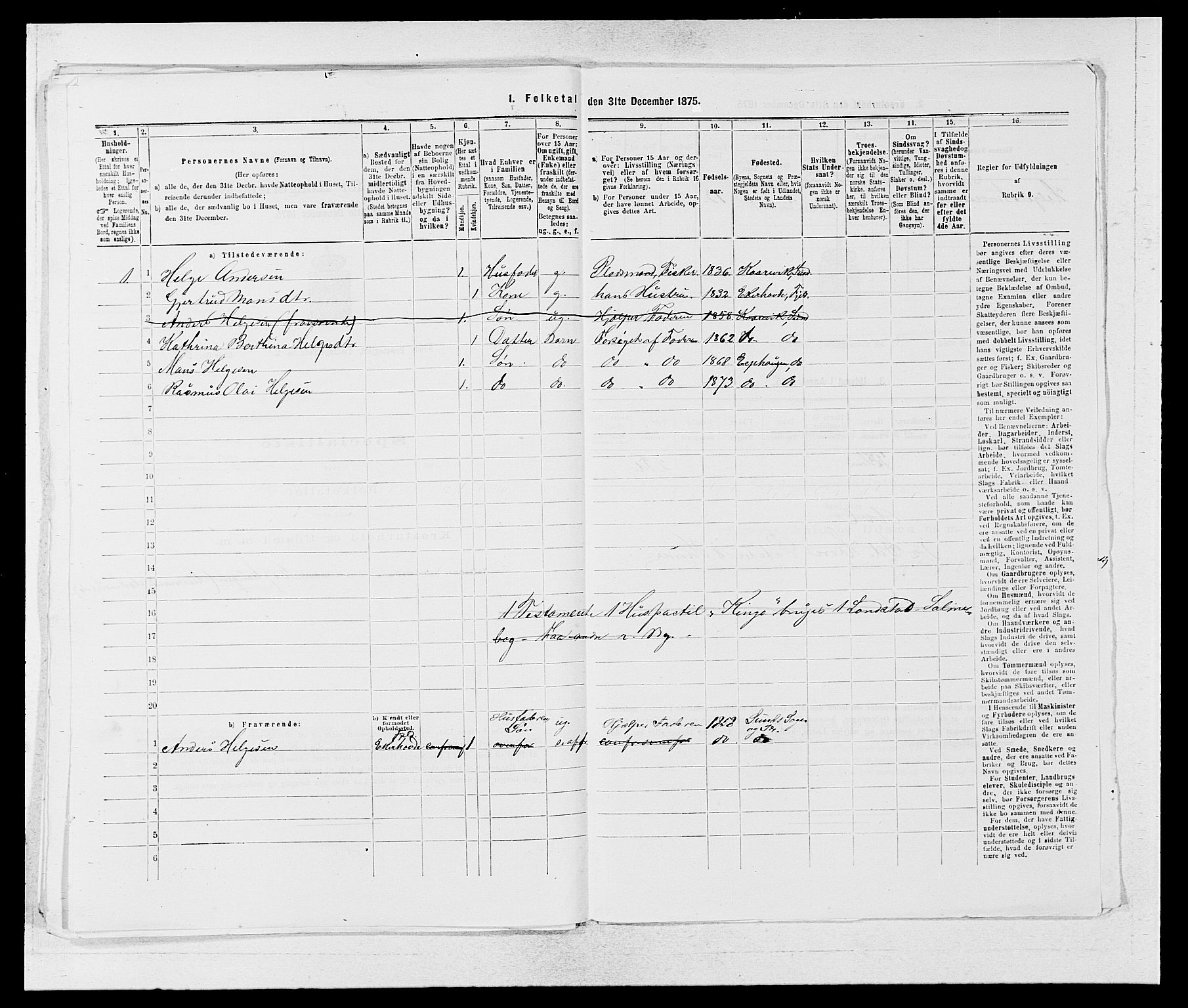 SAB, 1875 census for 1245P Sund, 1875, p. 572