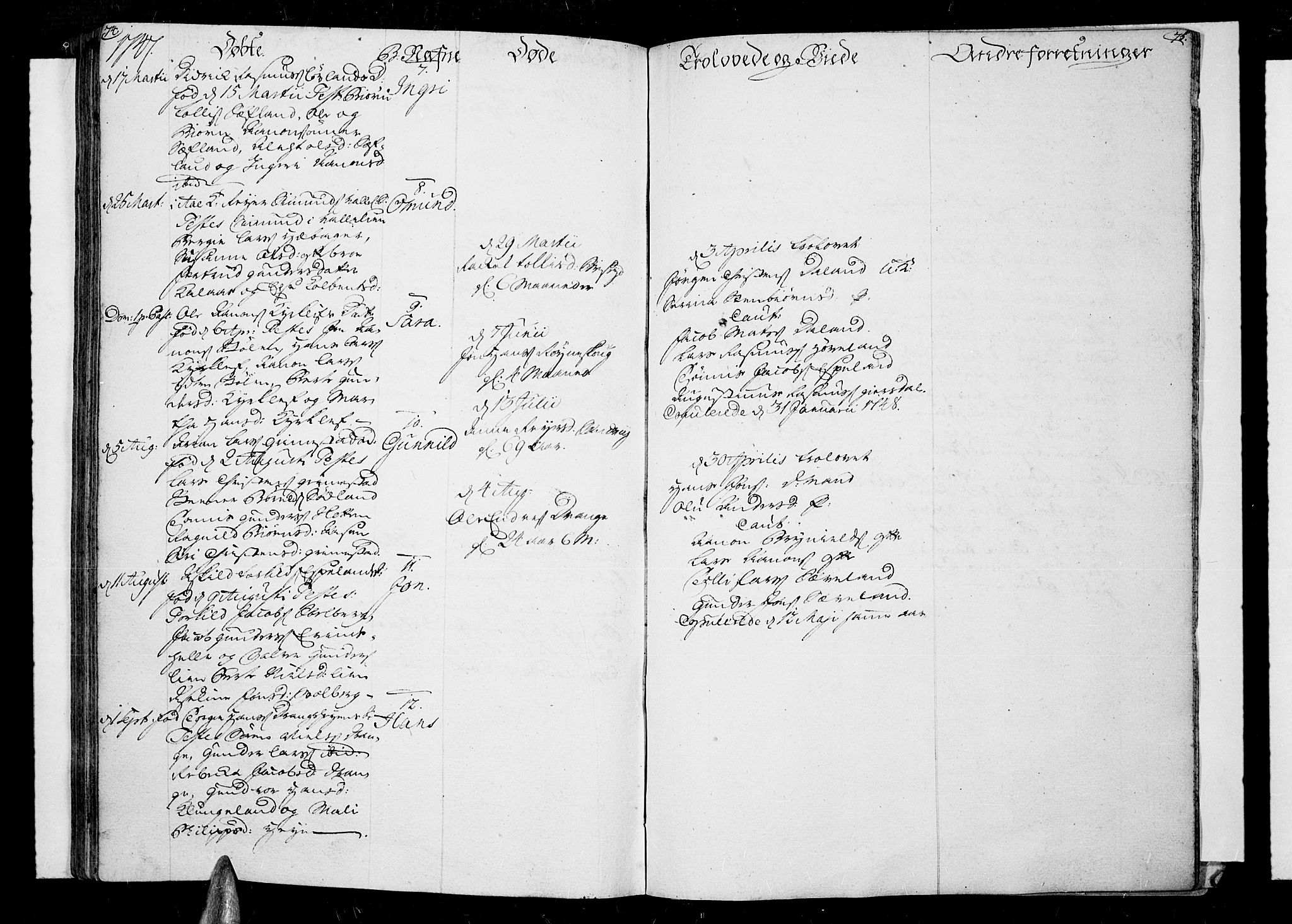 Lista sokneprestkontor, AV/SAK-1111-0027/F/Fa/L0002: Parish register (official) no. A 2 /2, 1726-1753, p. 74-75