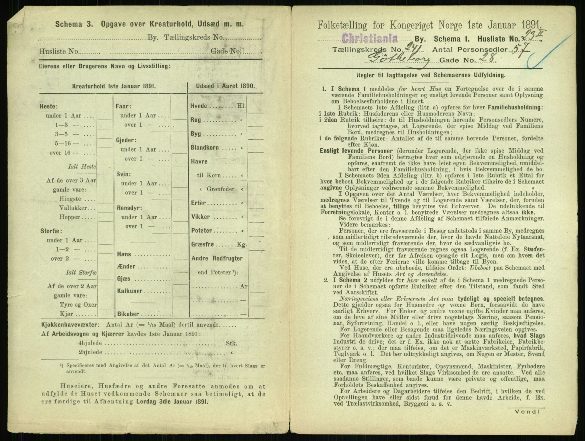 RA, 1891 census for 0301 Kristiania, 1891, p. 146389