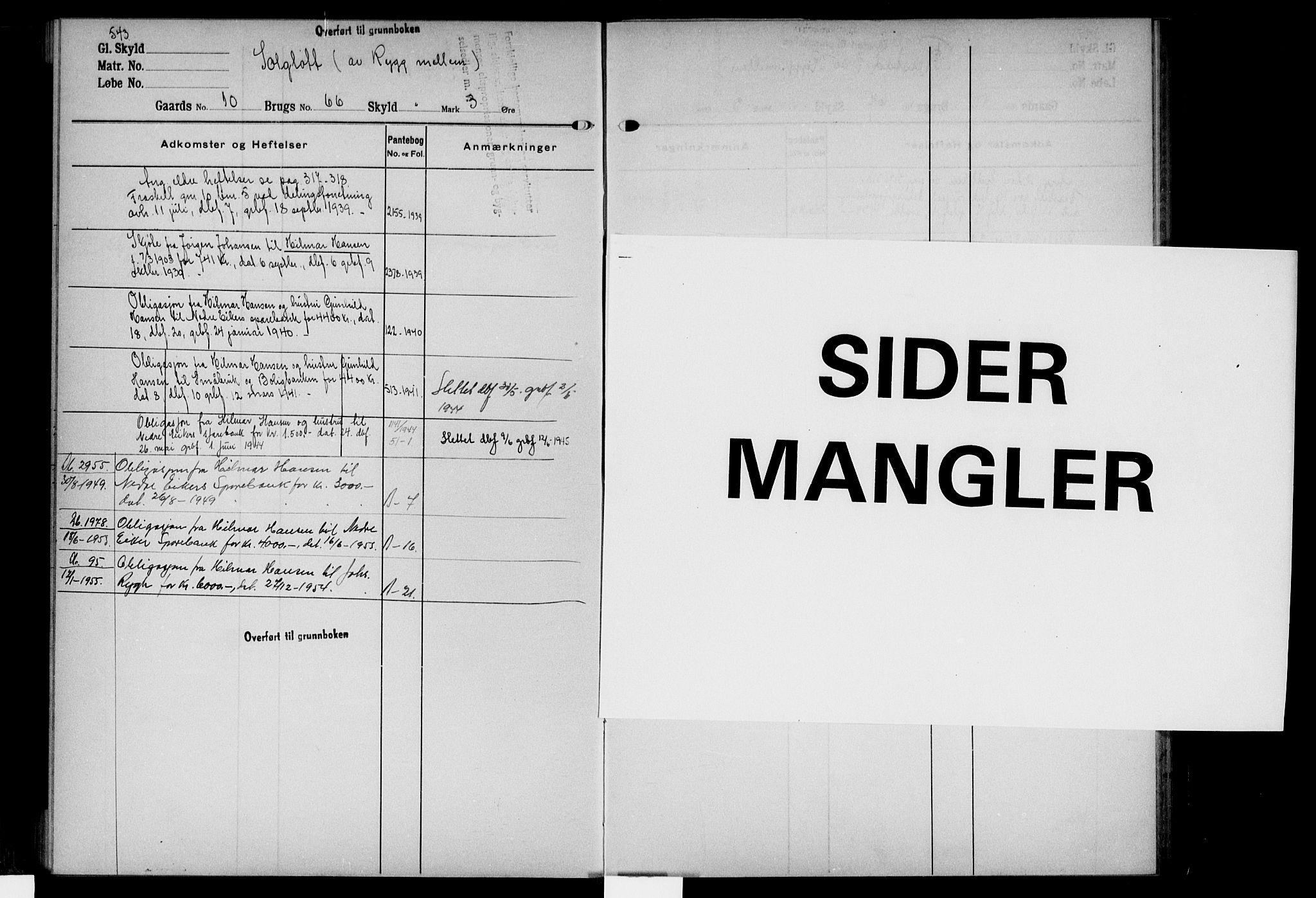 Eiker, Modum og Sigdal sorenskriveri, AV/SAKO-A-123/G/Gb/Gbf/L0001: Mortgage register no. VI 1, p. 543-544