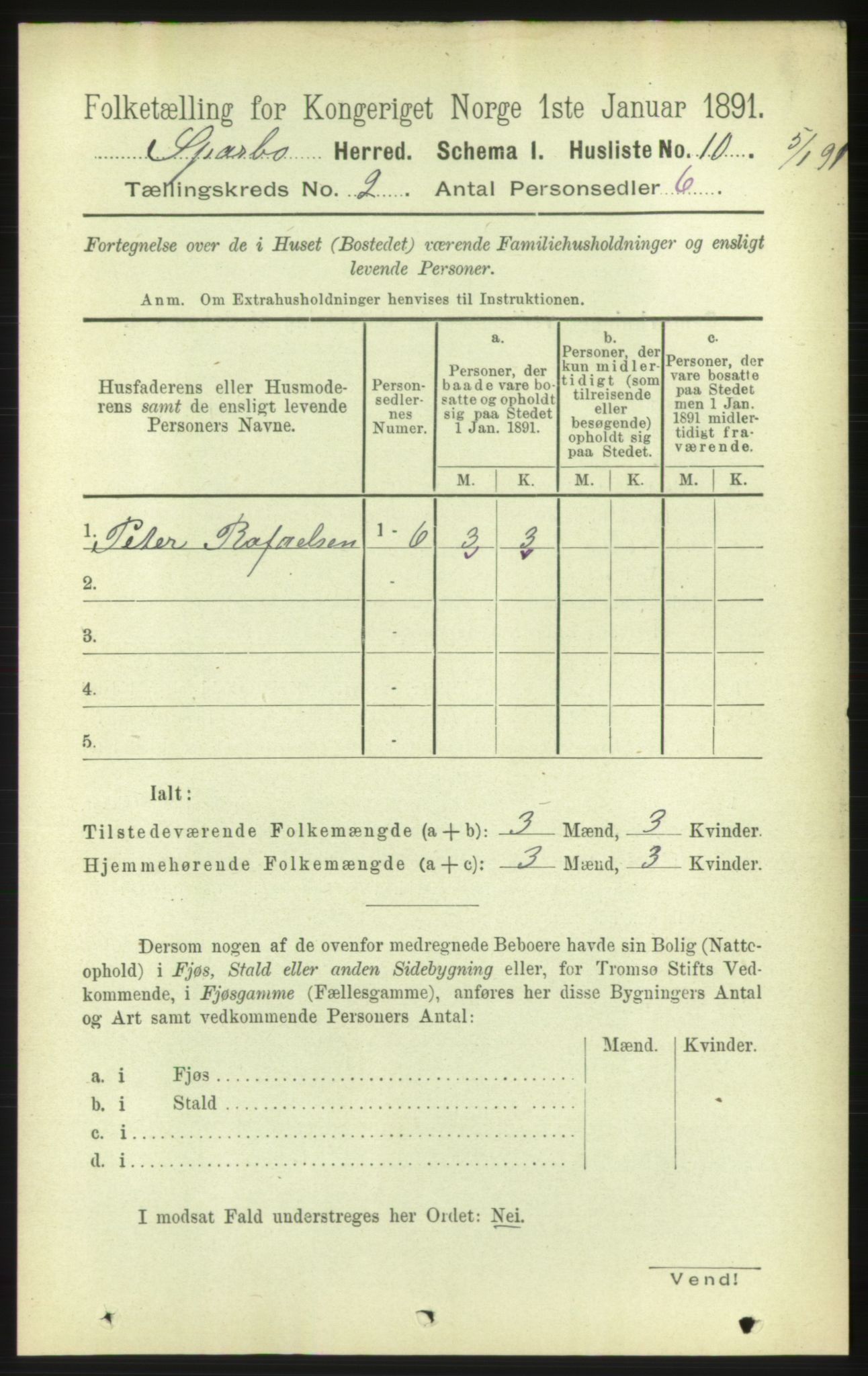 RA, 1891 census for 1731 Sparbu, 1891, p. 656