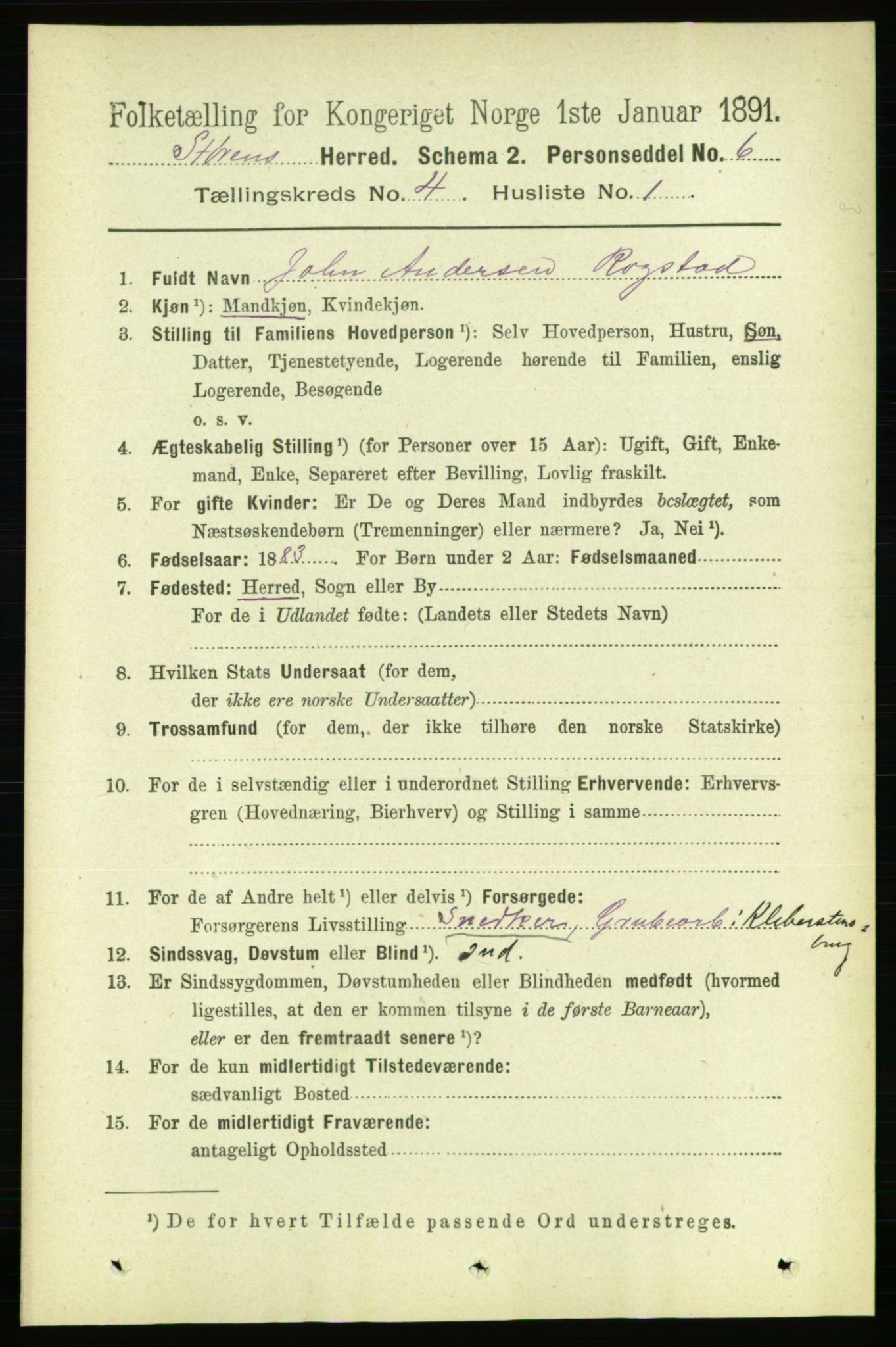 RA, 1891 census for 1648 Støren, 1891, p. 1296