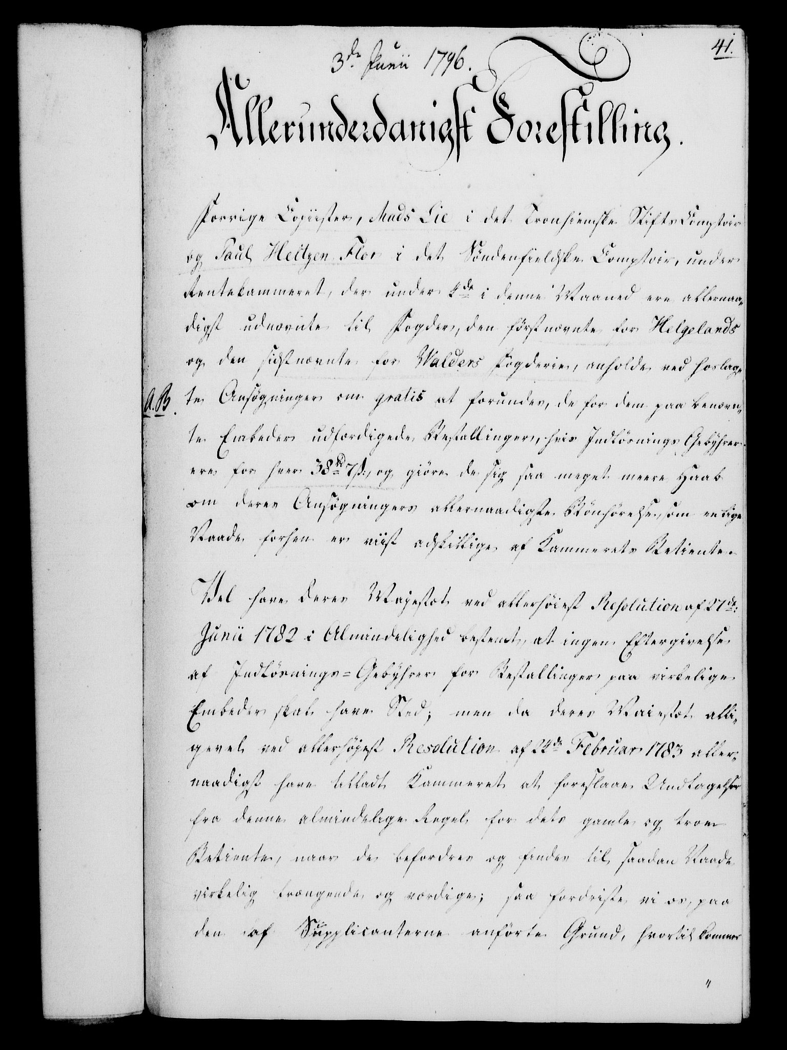Rentekammeret, Kammerkanselliet, RA/EA-3111/G/Gf/Gfa/L0078: Norsk relasjons- og resolusjonsprotokoll (merket RK 52.78), 1796, p. 229