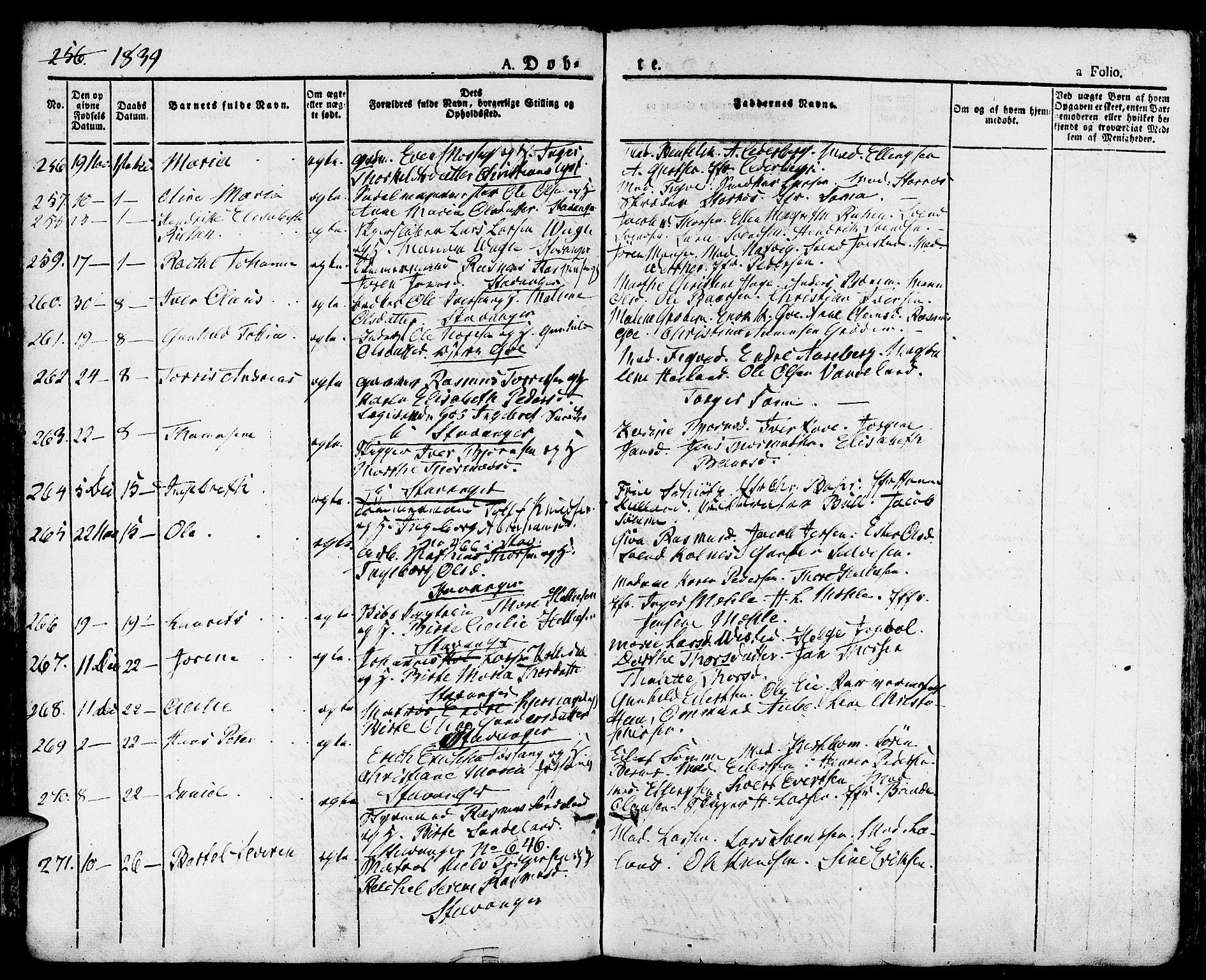 Domkirken sokneprestkontor, AV/SAST-A-101812/001/30/30BA/L0011: Parish register (official) no. A 11, 1832-1856