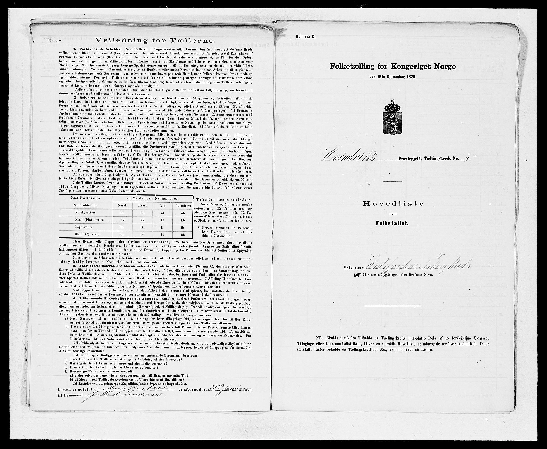 SAB, 1875 census for 1411P Eivindvik, 1875, p. 10