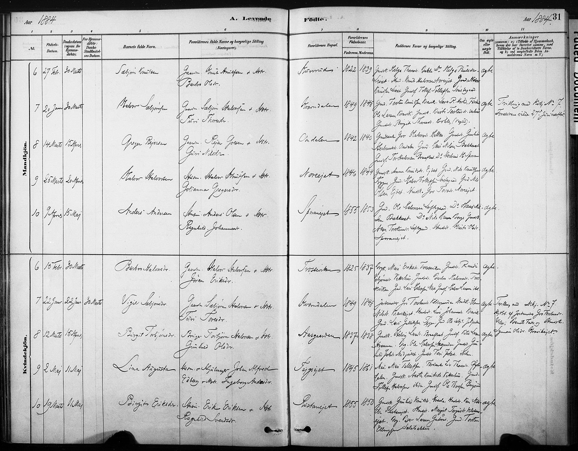 Nore kirkebøker, AV/SAKO-A-238/F/Fb/L0001: Parish register (official) no. II 1, 1878-1886, p. 31