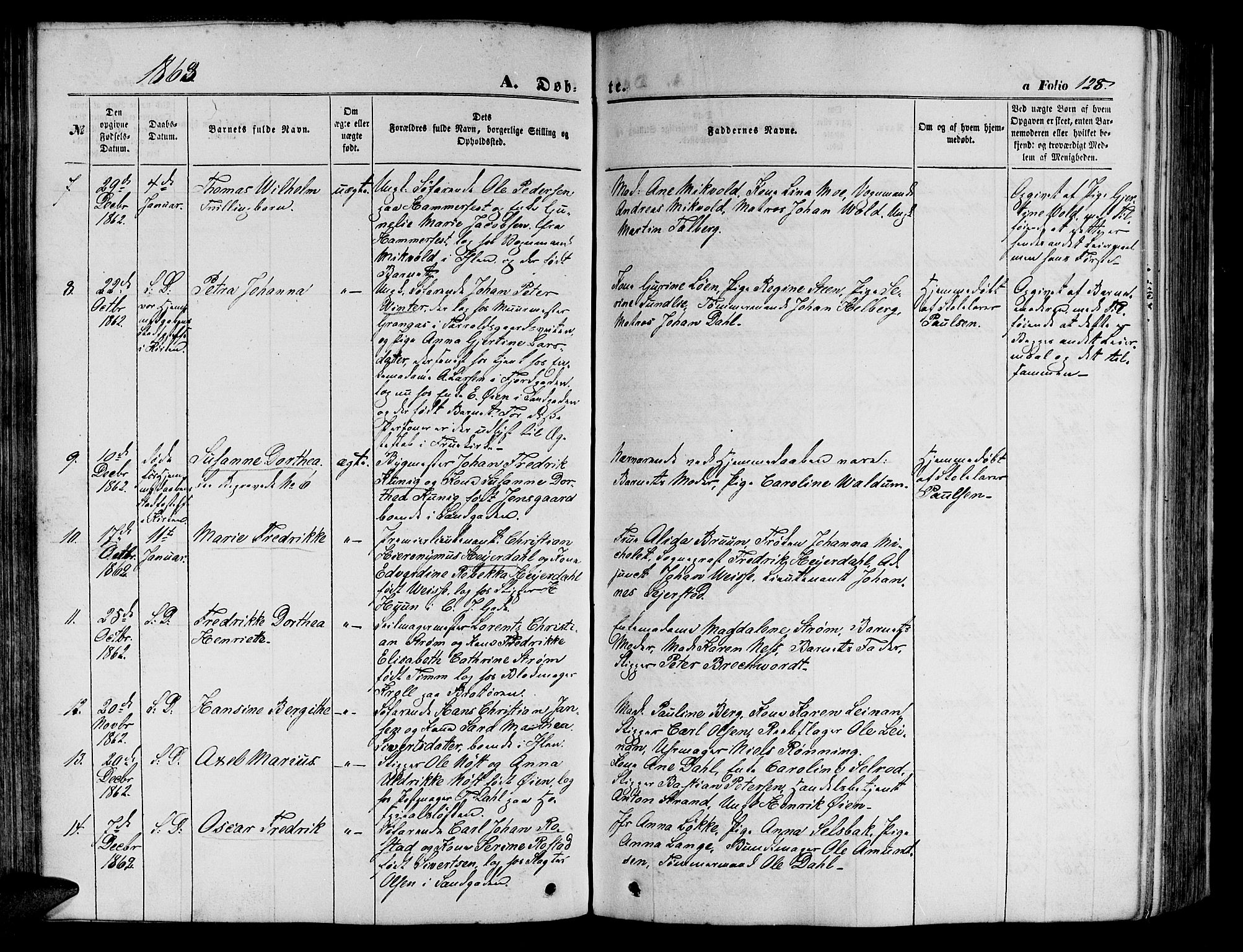 Ministerialprotokoller, klokkerbøker og fødselsregistre - Sør-Trøndelag, SAT/A-1456/602/L0139: Parish register (copy) no. 602C07, 1859-1864, p. 128