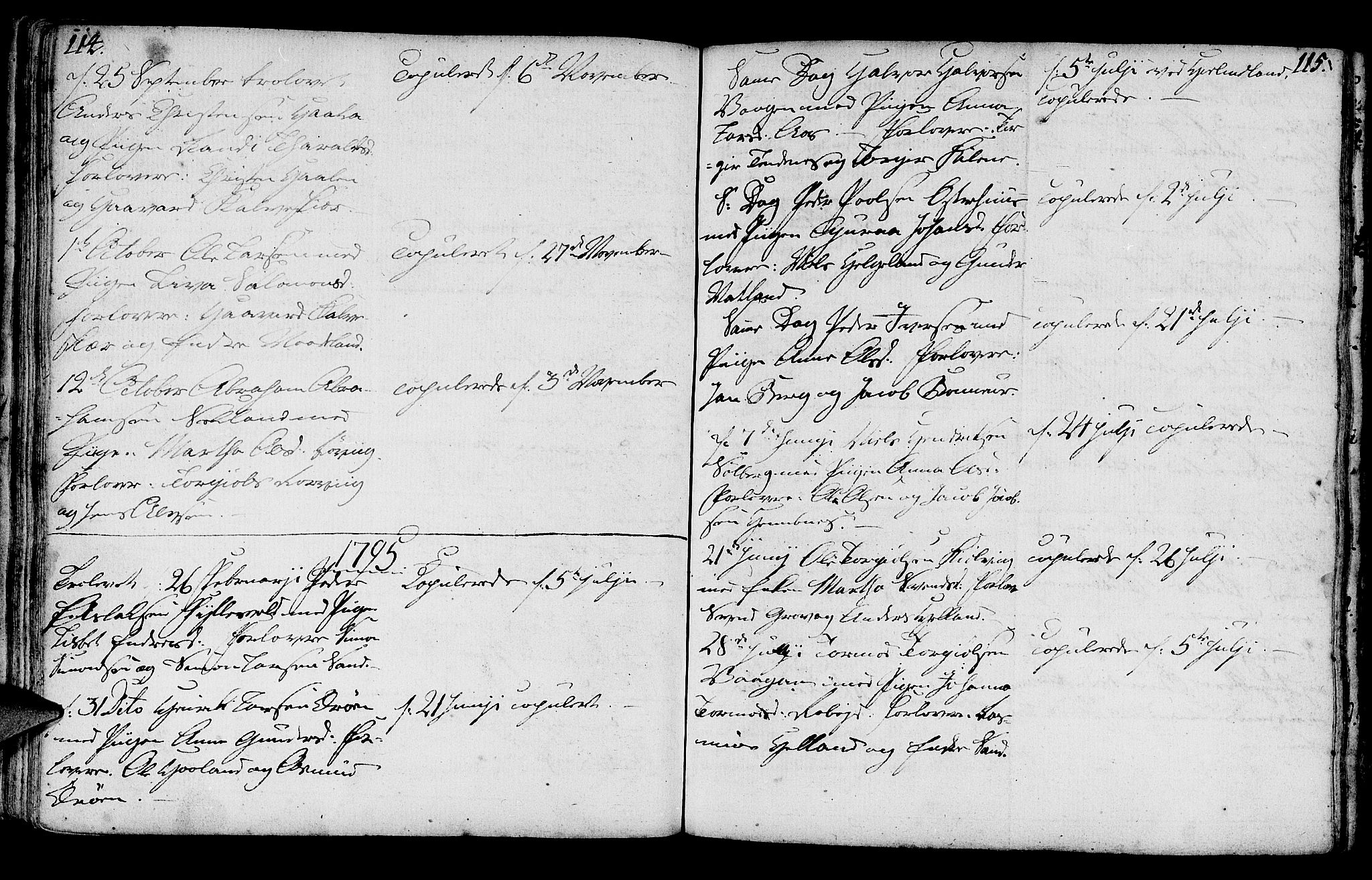 Jelsa sokneprestkontor, SAST/A-101842/01/IV: Parish register (official) no. A 3, 1768-1796, p. 114-115