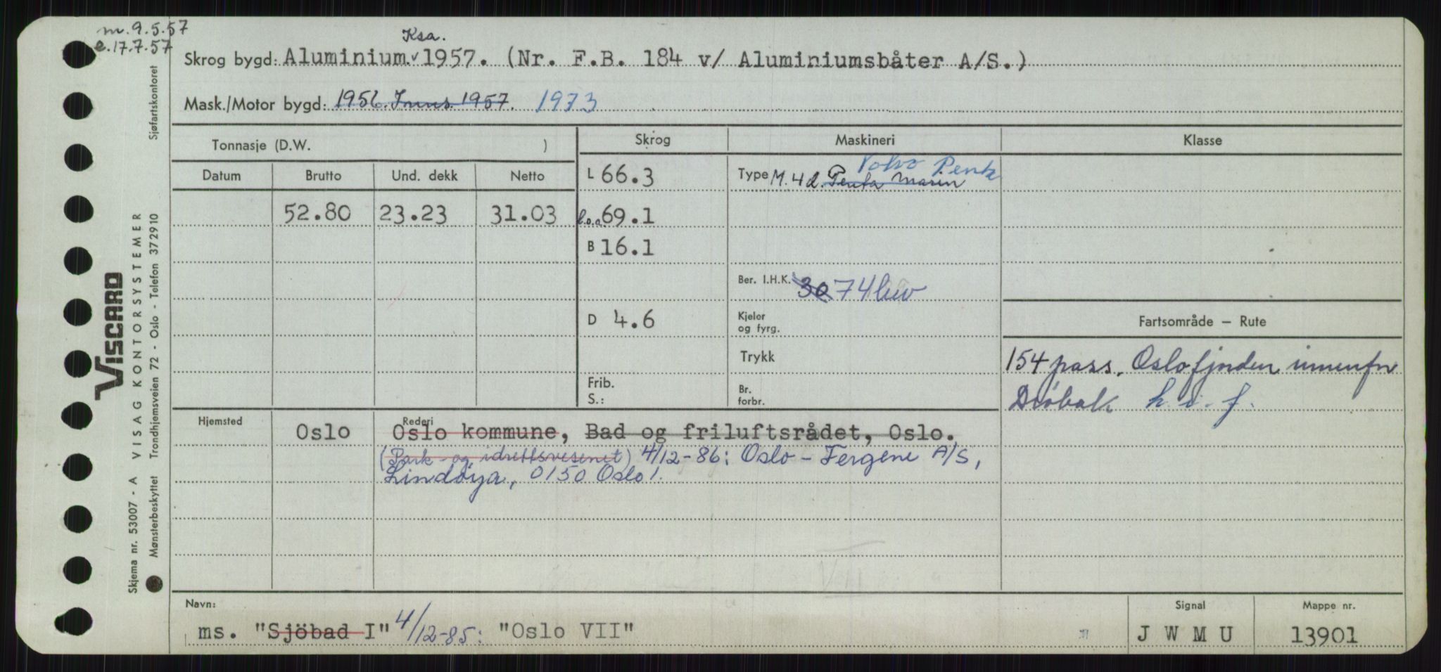 Sjøfartsdirektoratet med forløpere, Skipsmålingen, RA/S-1627/H/Ha/L0004/0002: Fartøy, Mas-R / Fartøy, Odin-R, p. 163