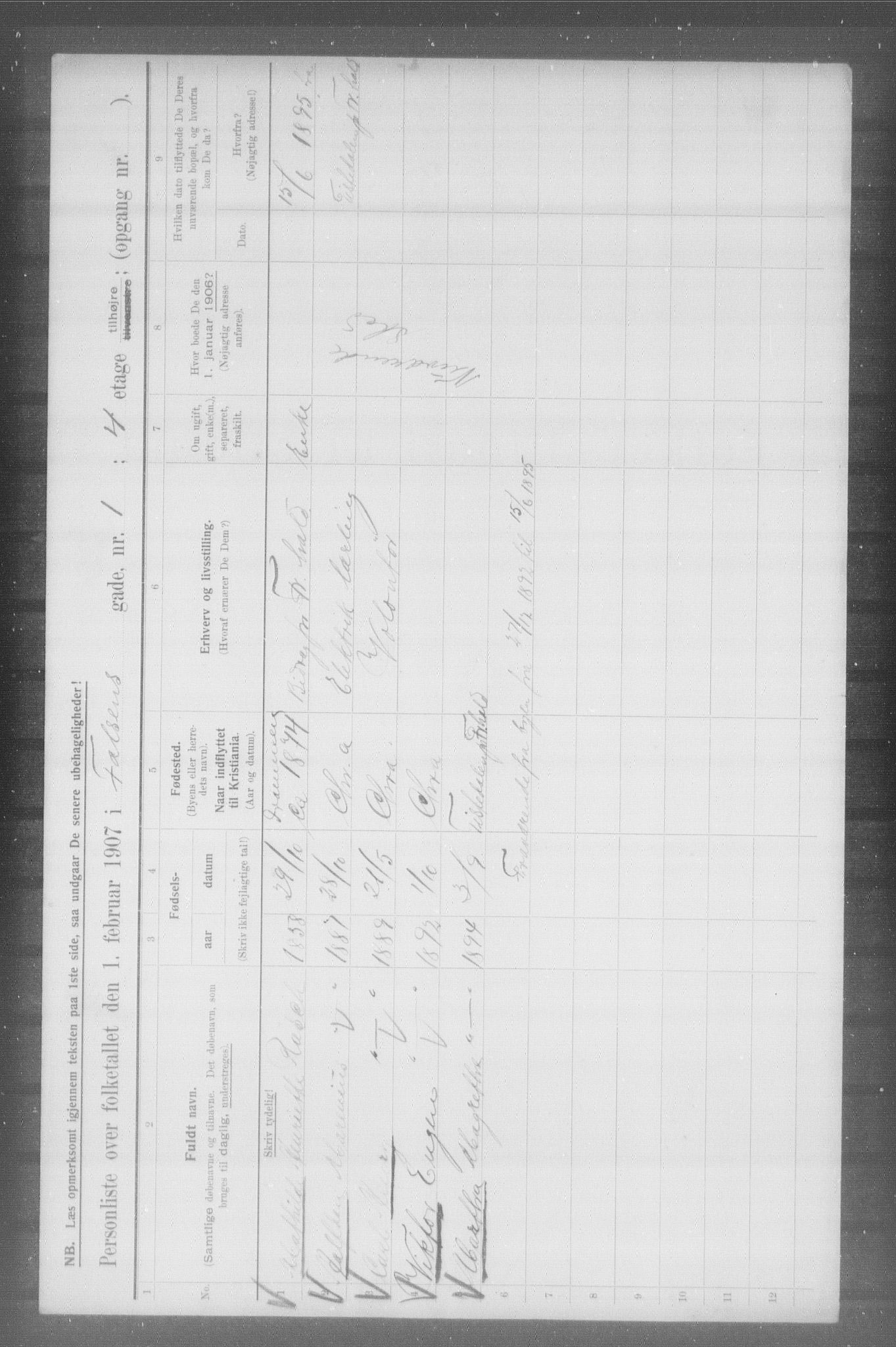 OBA, Municipal Census 1907 for Kristiania, 1907, p. 11771