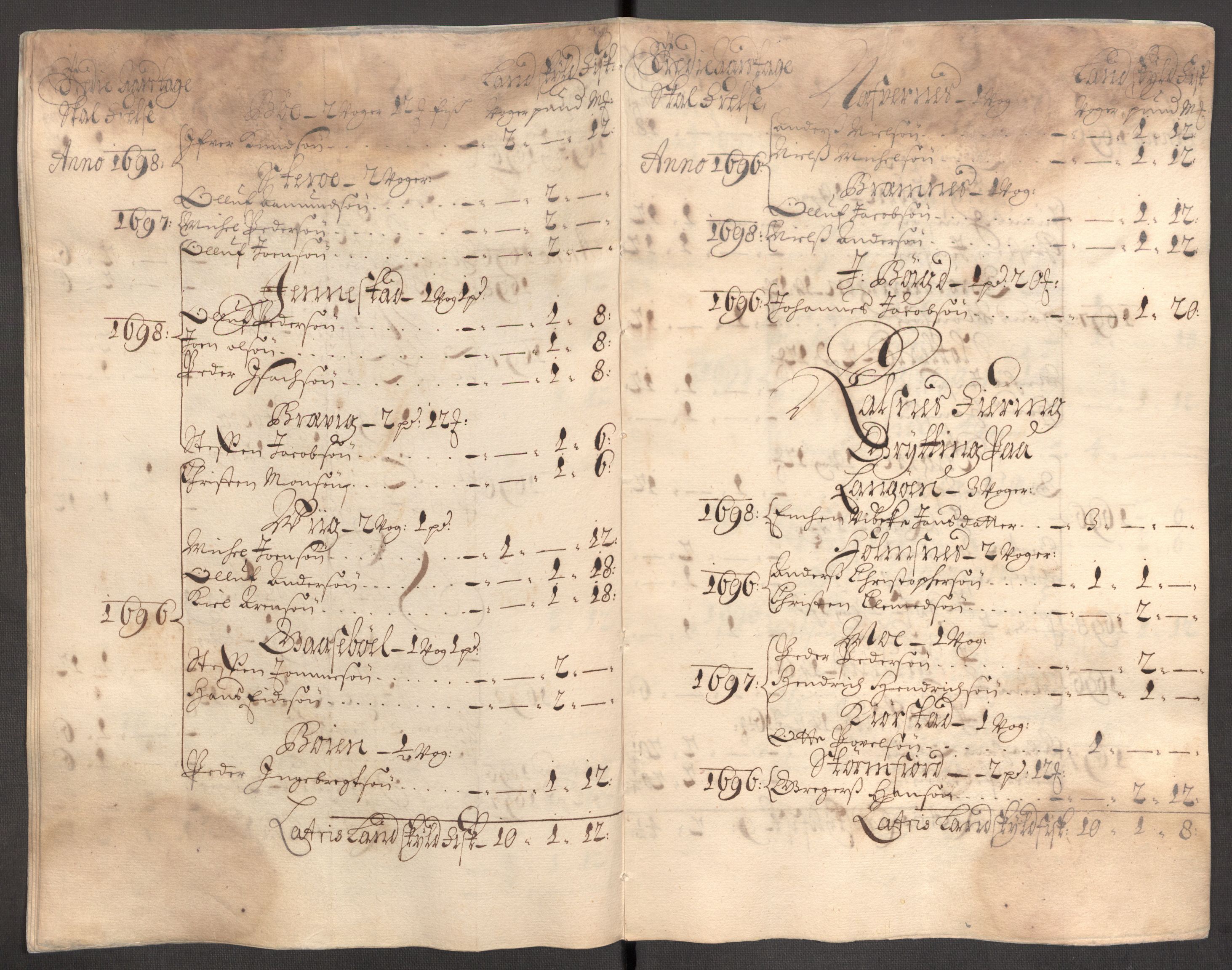 Rentekammeret inntil 1814, Reviderte regnskaper, Fogderegnskap, AV/RA-EA-4092/R67/L4678: Fogderegnskap Vesterålen, Andenes og Lofoten, 1696-1708, p. 88