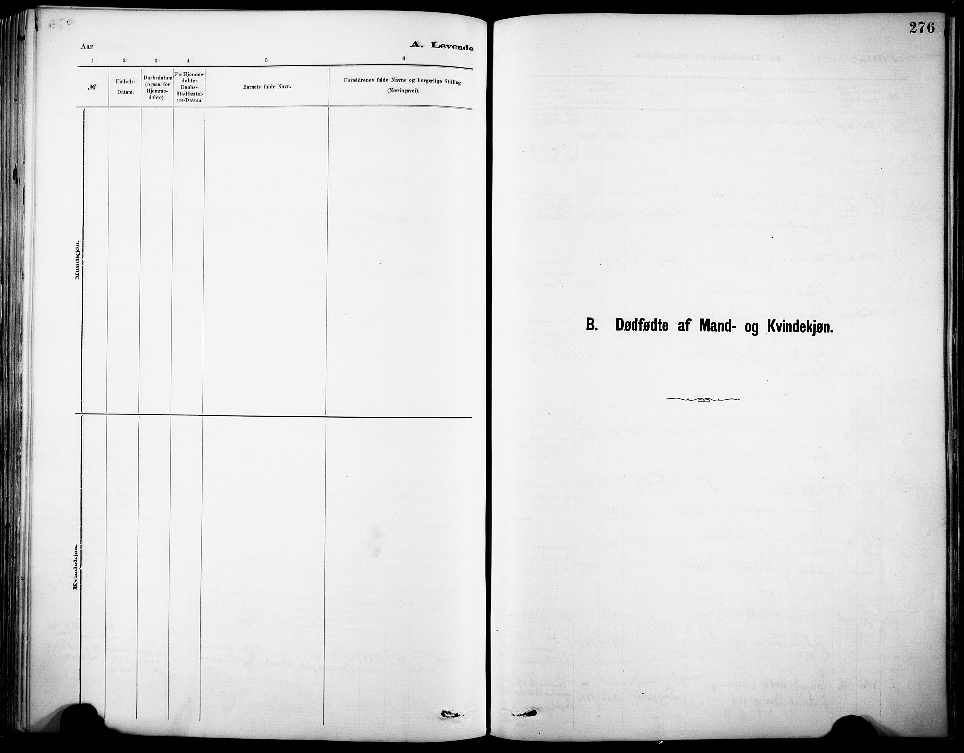 Sandar kirkebøker, SAKO/A-243/F/Fa/L0012: Parish register (official) no. 12, 1883-1895, p. 276