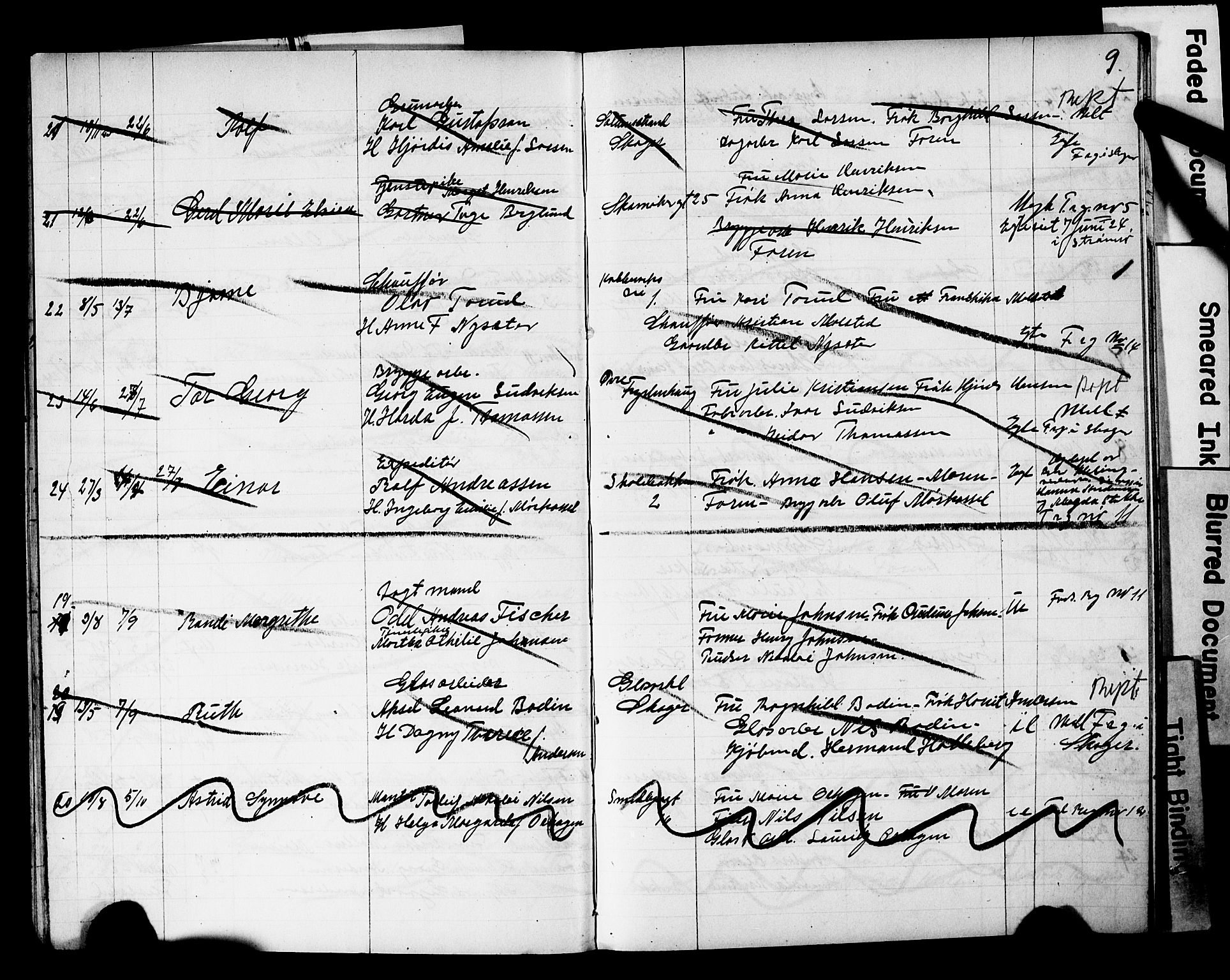 Strømsø kirkebøker, AV/SAKO-A-246/Y/Yb/L0003: Parish register draft no. II 3, 1921-1925, p. 9