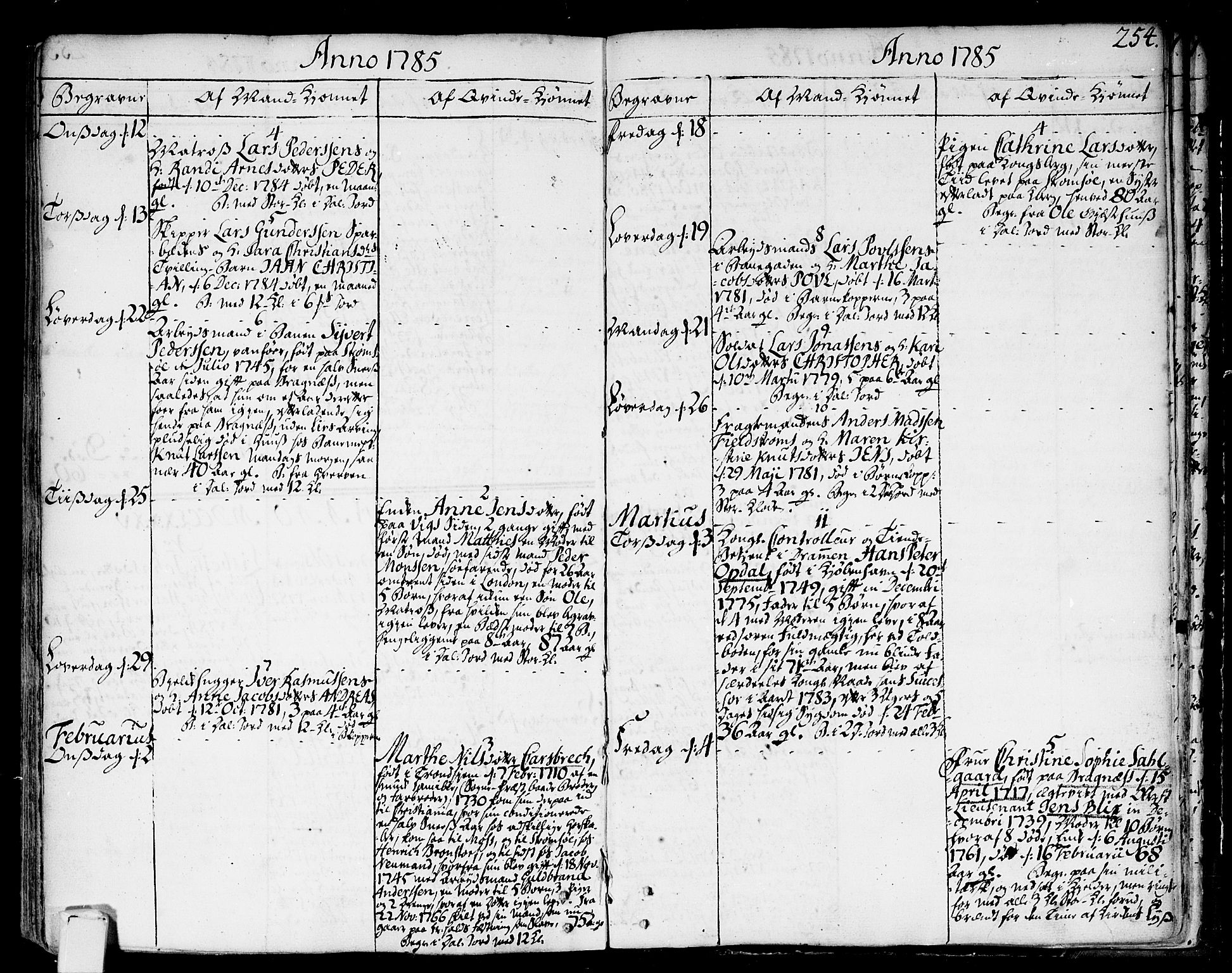 Strømsø kirkebøker, AV/SAKO-A-246/F/Fa/L0009: Parish register (official) no. I 9, 1752-1791, p. 254