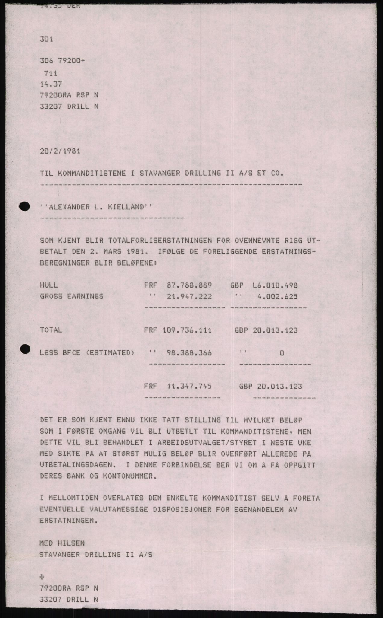 Pa 1503 - Stavanger Drilling AS, AV/SAST-A-101906/D/L0006: Korrespondanse og saksdokumenter, 1974-1984, p. 363