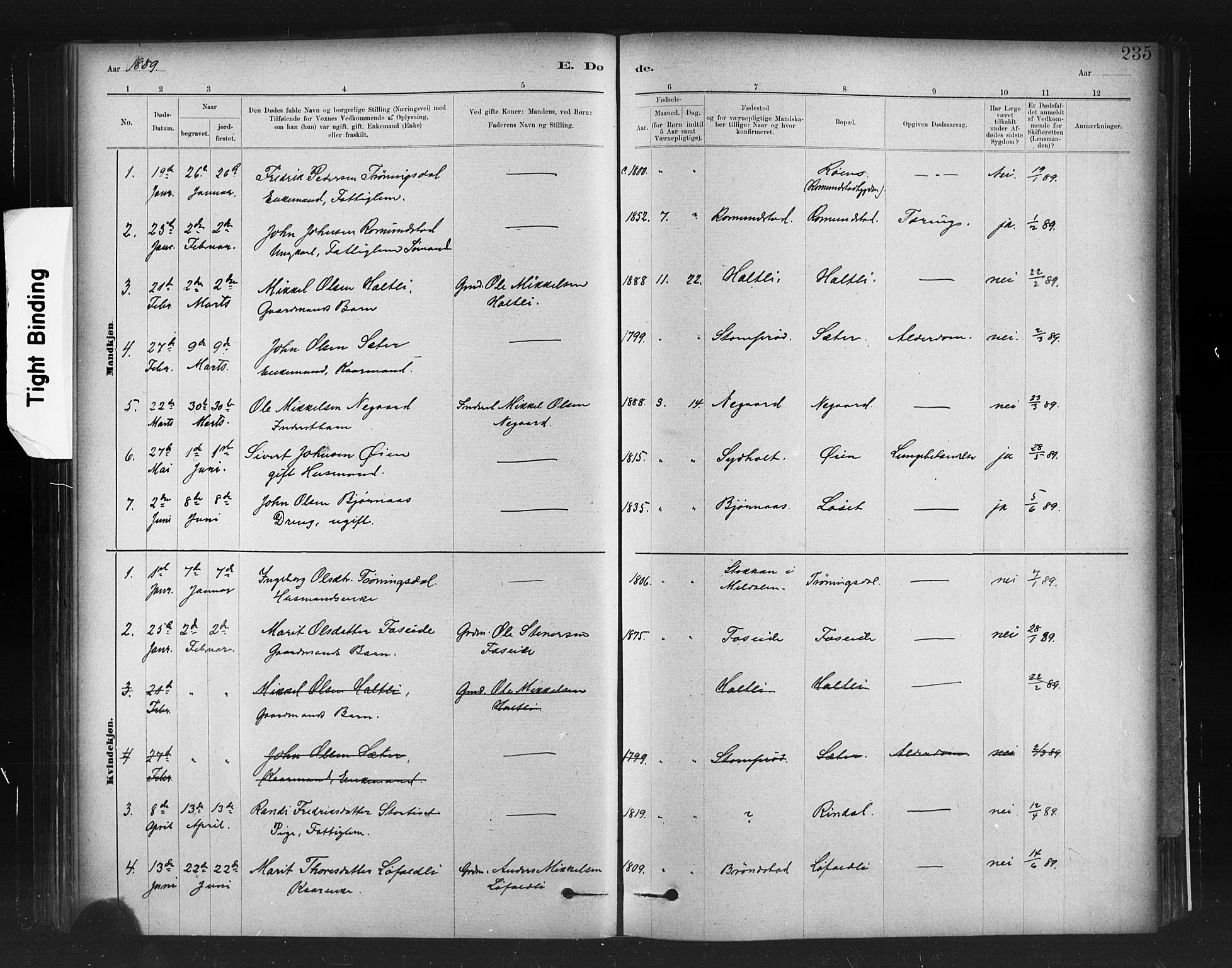 Ministerialprotokoller, klokkerbøker og fødselsregistre - Møre og Romsdal, AV/SAT-A-1454/598/L1069: Parish register (official) no. 598A03, 1882-1895, p. 235