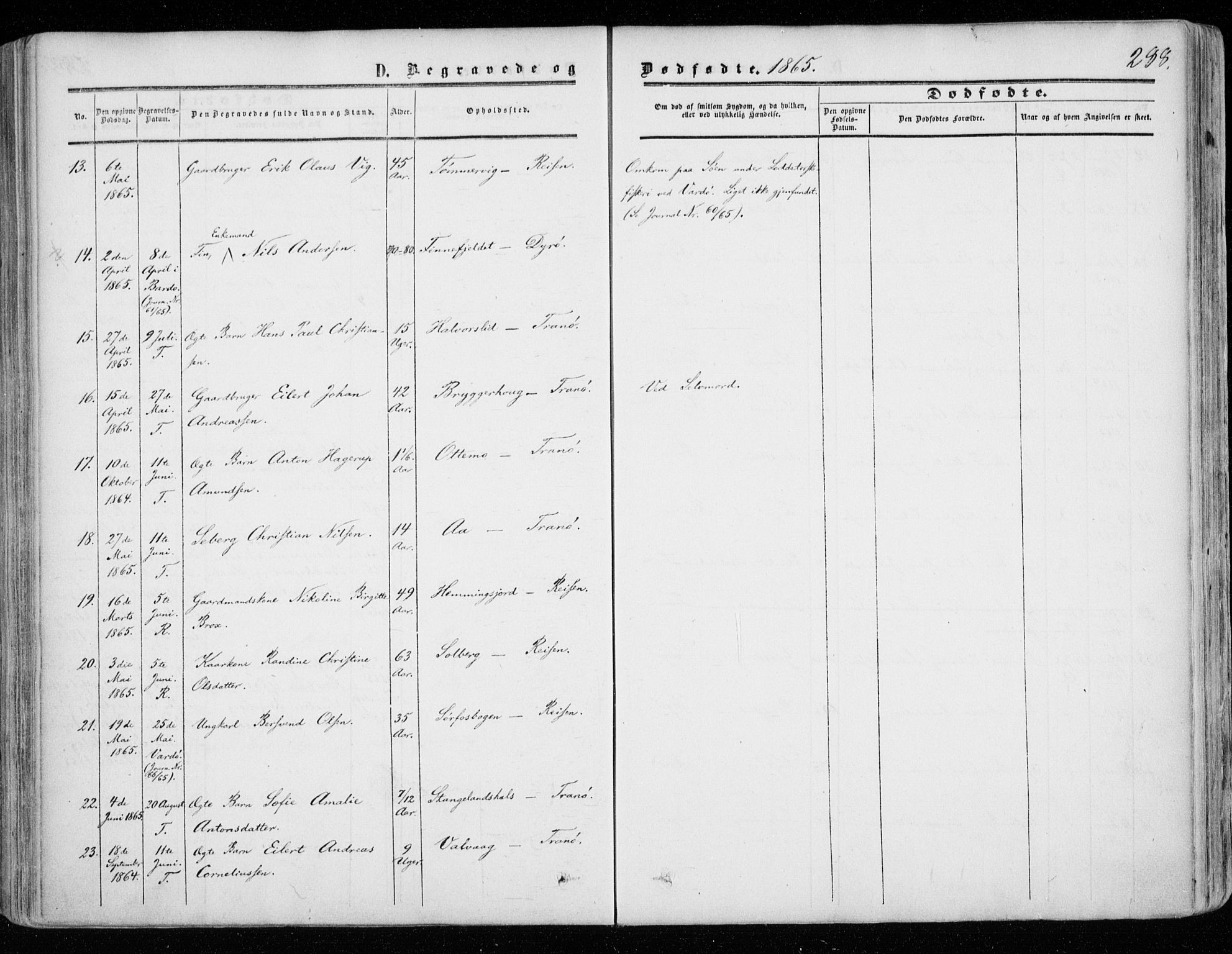 Tranøy sokneprestkontor, AV/SATØ-S-1313/I/Ia/Iaa/L0007kirke: Parish register (official) no. 7, 1856-1866, p. 288