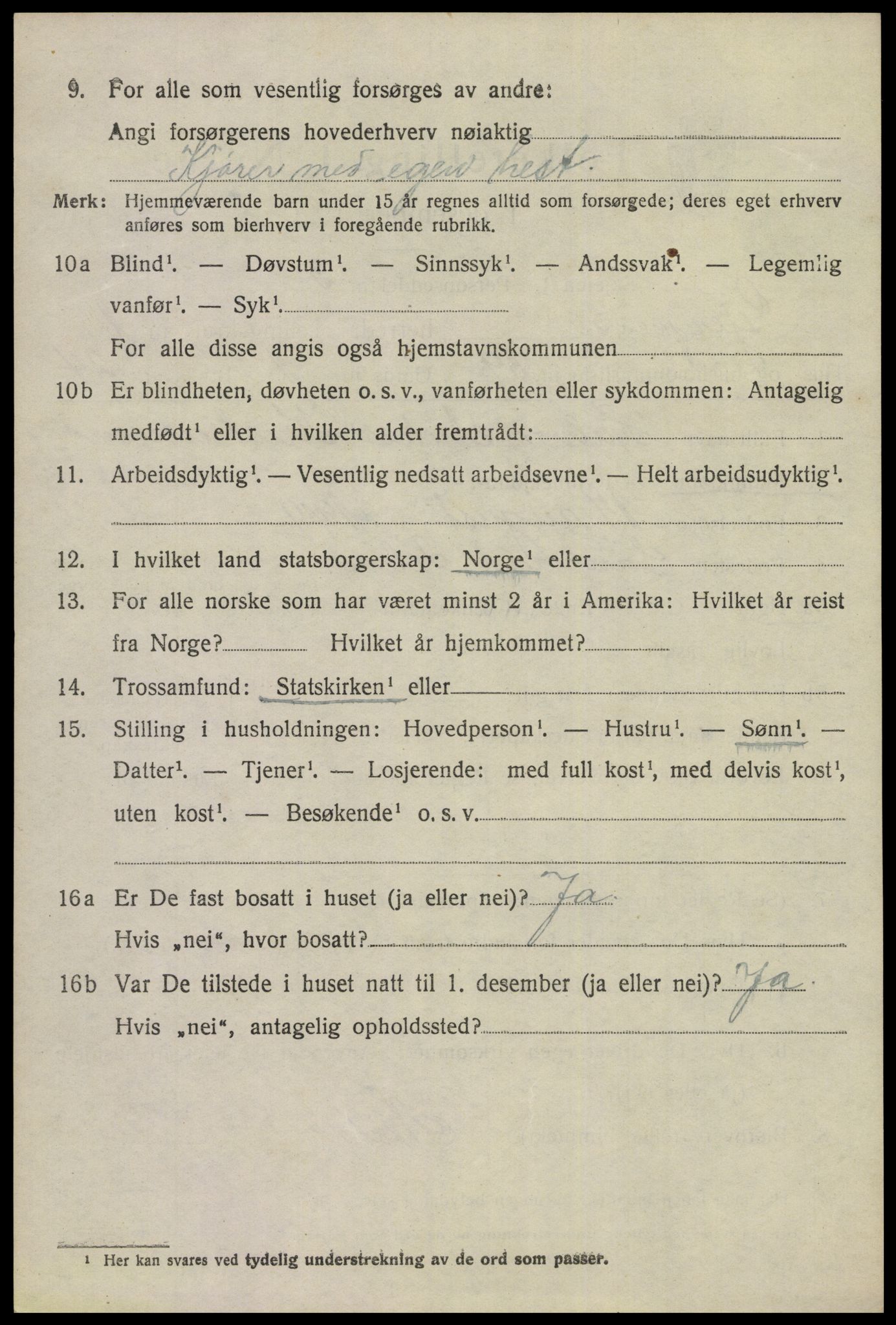 SAKO, 1920 census for Gjerpen, 1920, p. 3097