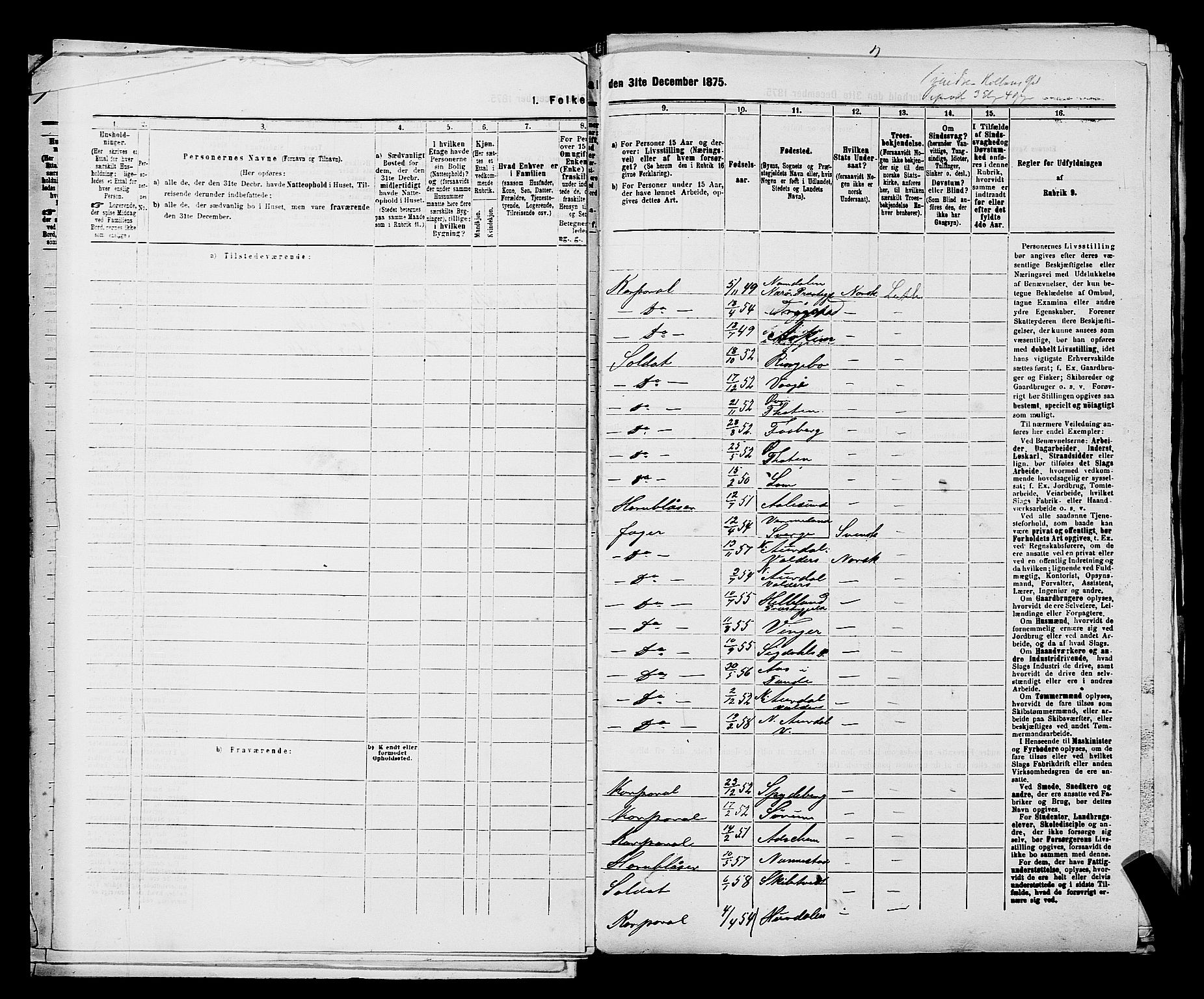 RA, 1875 census for 0301 Kristiania, 1875, p. 2397