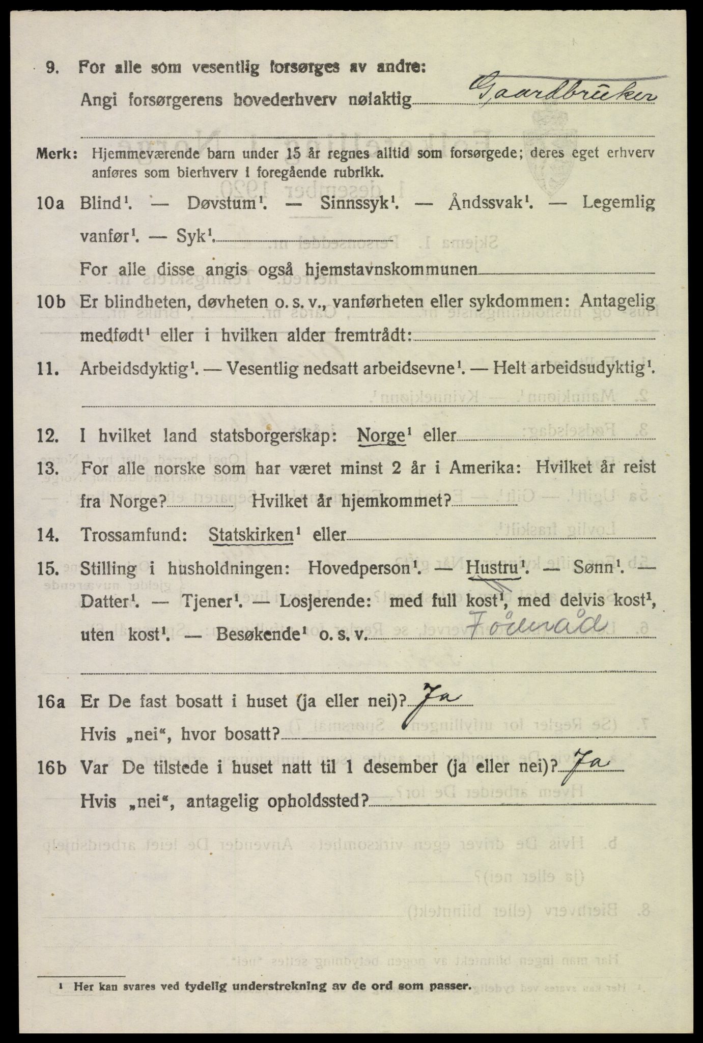 SAH, 1920 census for Trysil, 1920, p. 6602