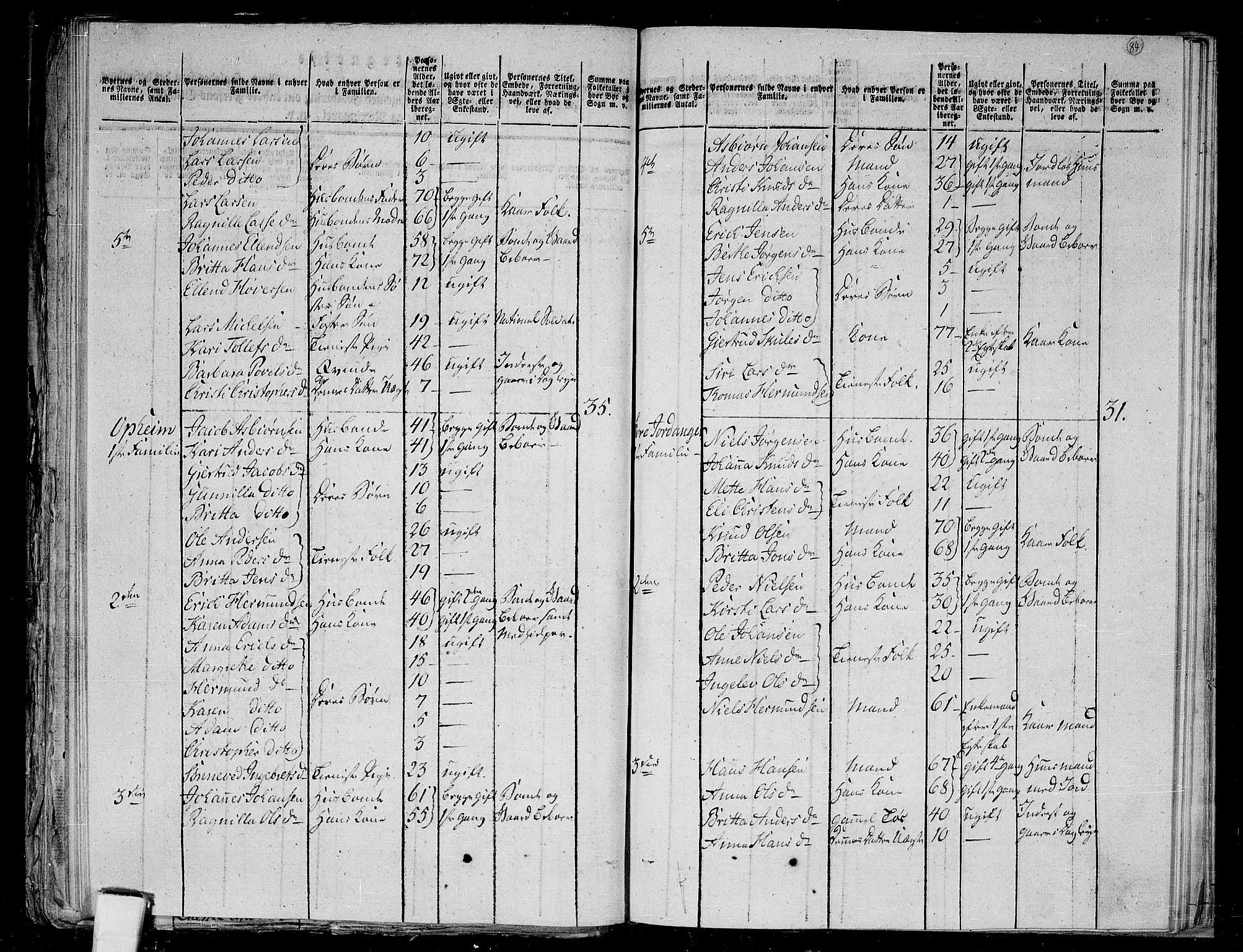 RA, 1801 census for 1425P Hafslo, 1801, p. 83b-84a