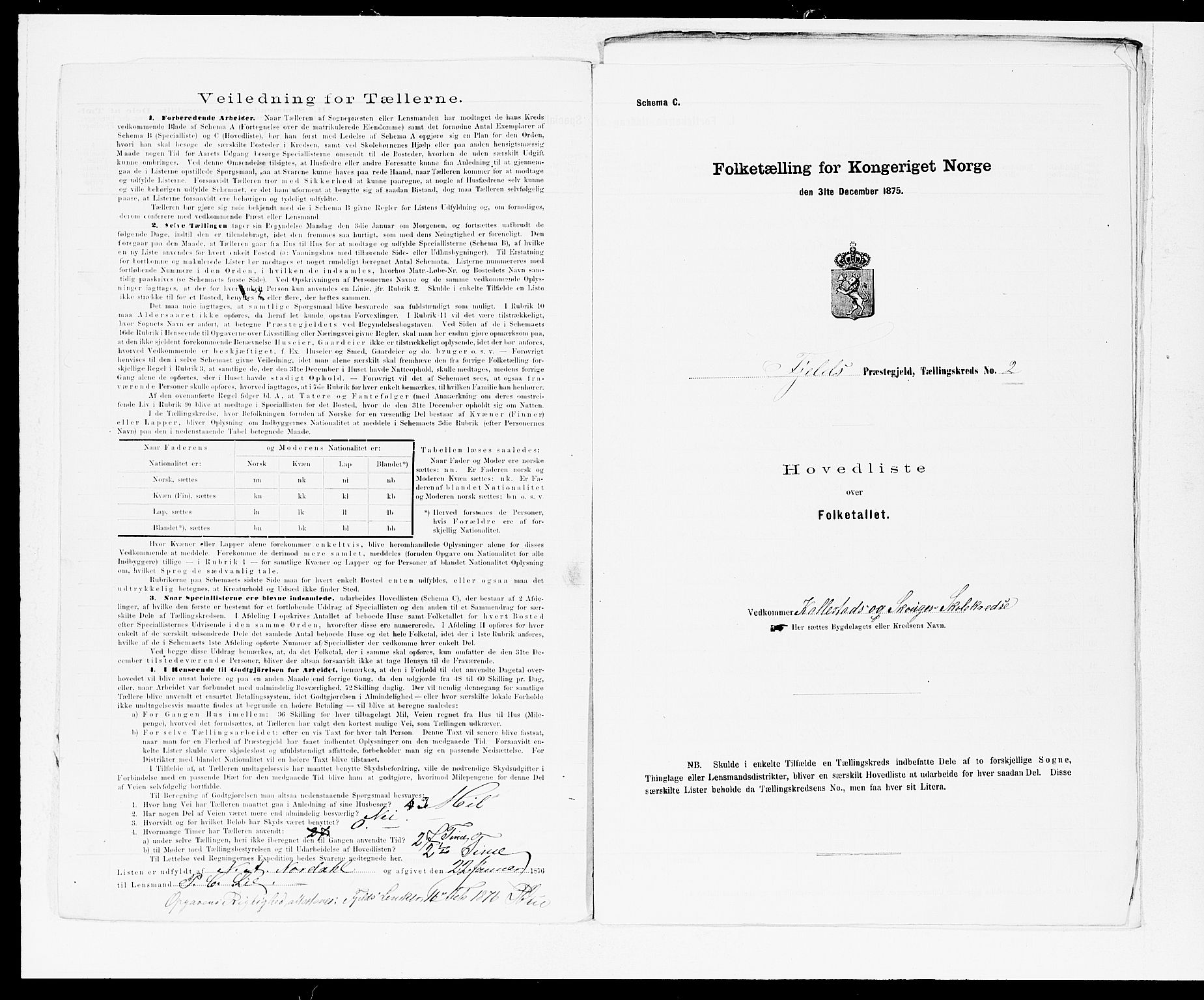 SAB, 1875 census for 1246P Fjell, 1875, p. 4