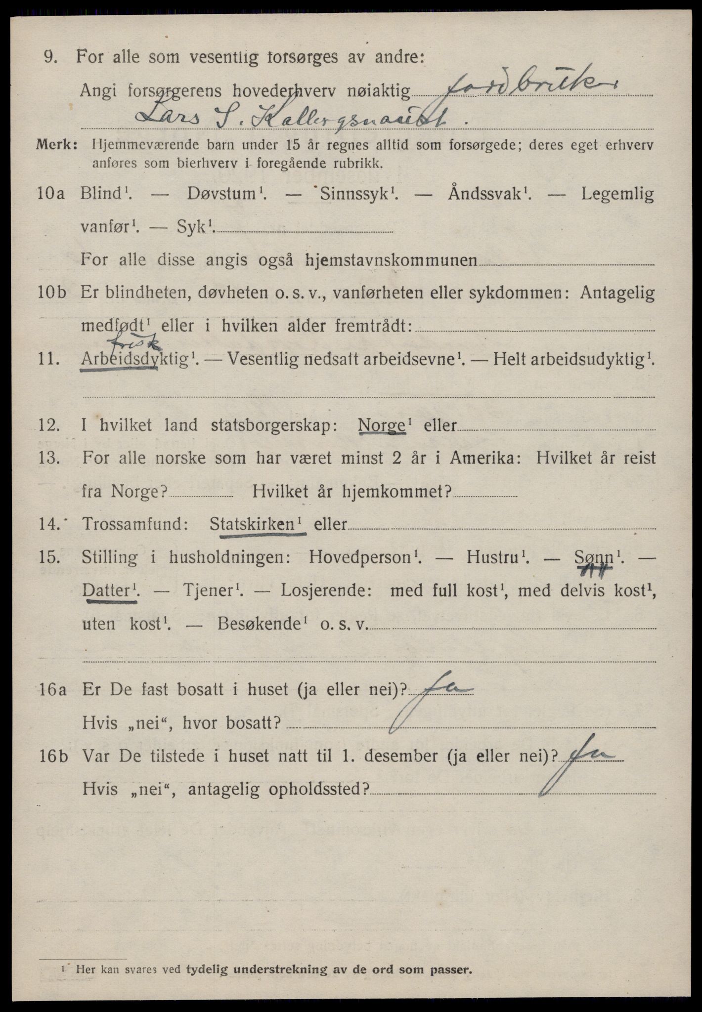 SAT, 1920 census for Halsa, 1920, p. 2550