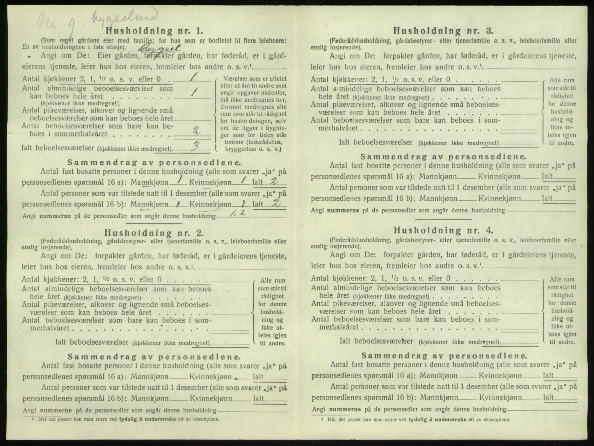 SAB, 1920 census for Lindås, 1920, p. 940