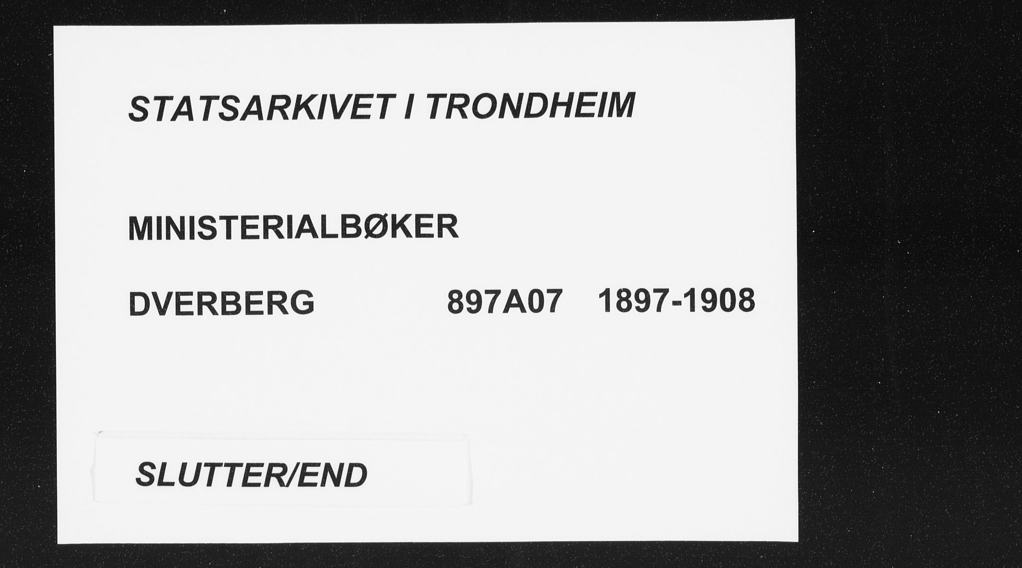 Ministerialprotokoller, klokkerbøker og fødselsregistre - Nordland, AV/SAT-A-1459/897/L1400: Parish register (official) no. 897A07, 1897-1908