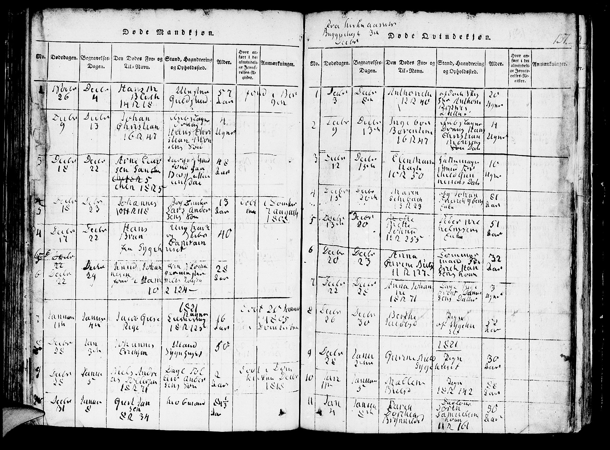 Domkirken sokneprestembete, SAB/A-74801/H/Hab/L0001: Parish register (copy) no. A 1, 1816-1821, p. 137
