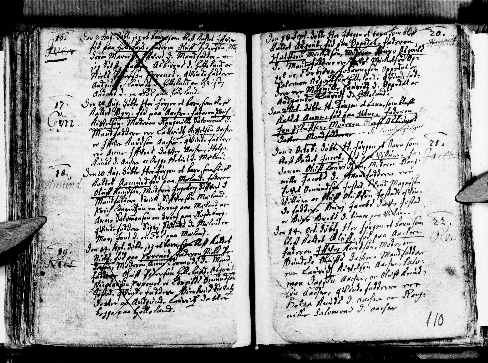 Ullensvang sokneprestembete, SAB/A-78701/H/Haa: Parish register (official) no. A 1 /1, 1669-1718, p. 110