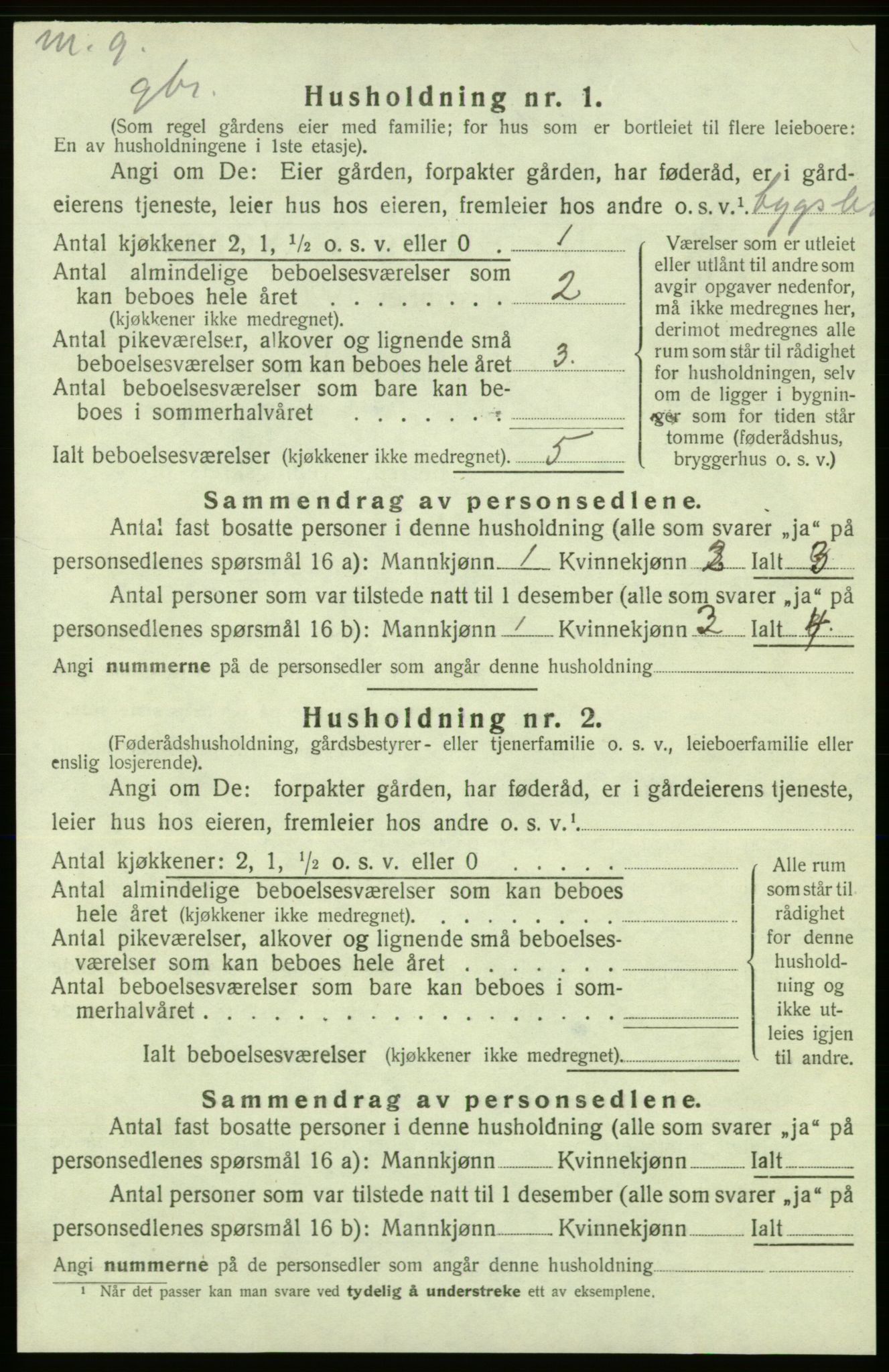 SAB, 1920 census for Kvinnherad, 1920, p. 1188