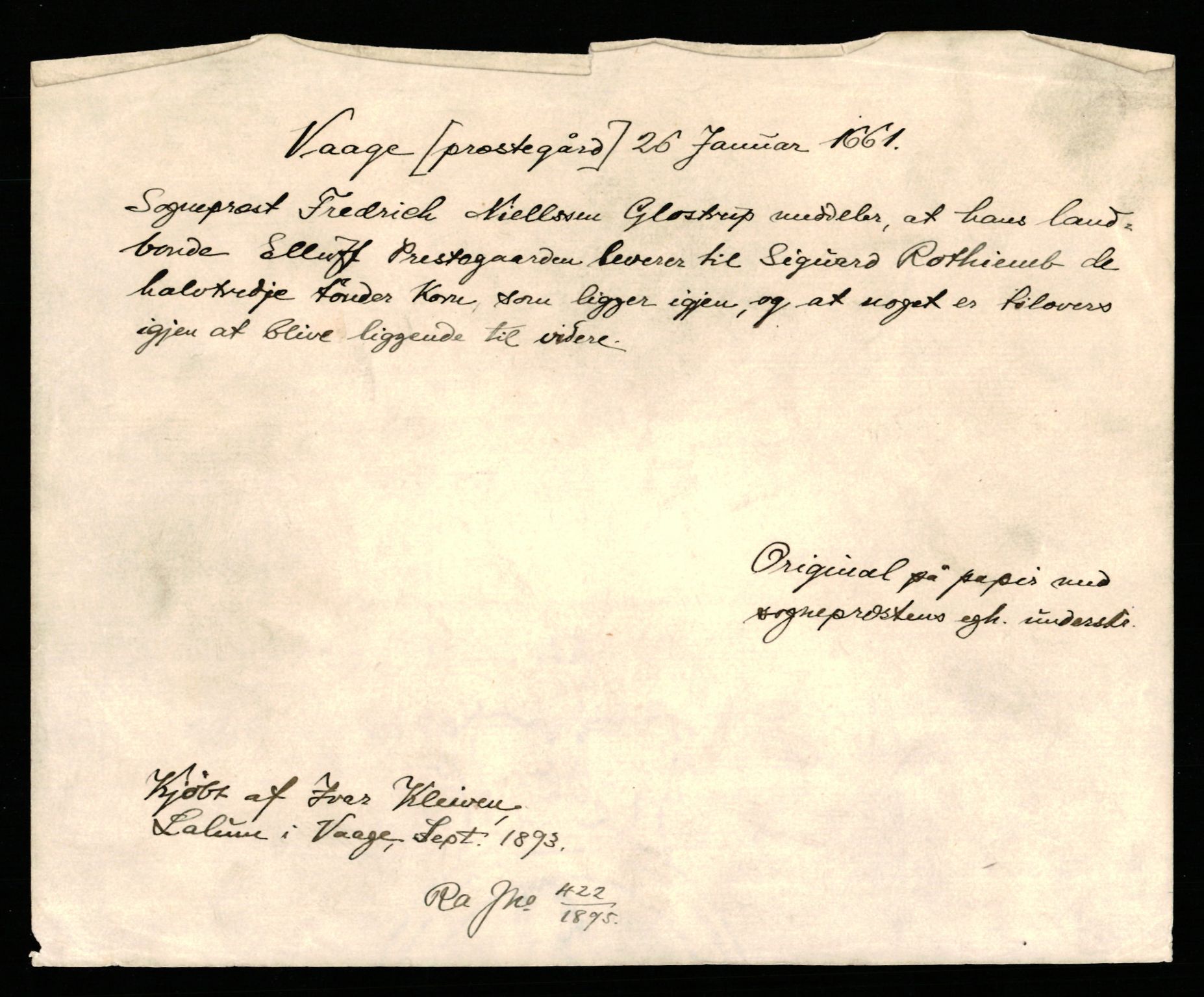 Riksarkivets diplomsamling, AV/RA-EA-5965/F35/F35b/L0010: Riksarkivets diplomer, seddelregister, 1656-1670, p. 265