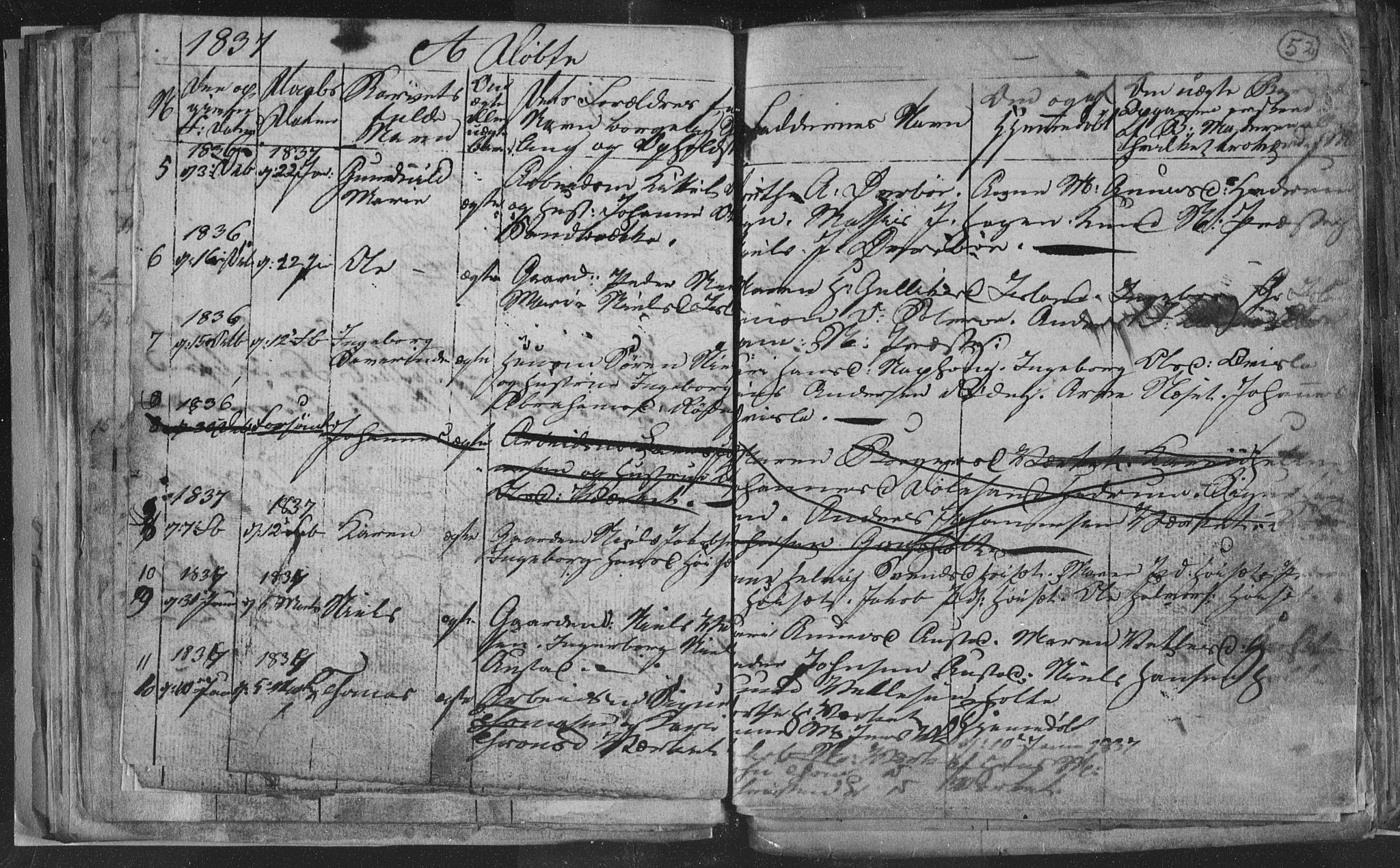 Siljan kirkebøker, SAKO/A-300/G/Ga/L0001: Parish register (copy) no. 1, 1827-1847, p. 52