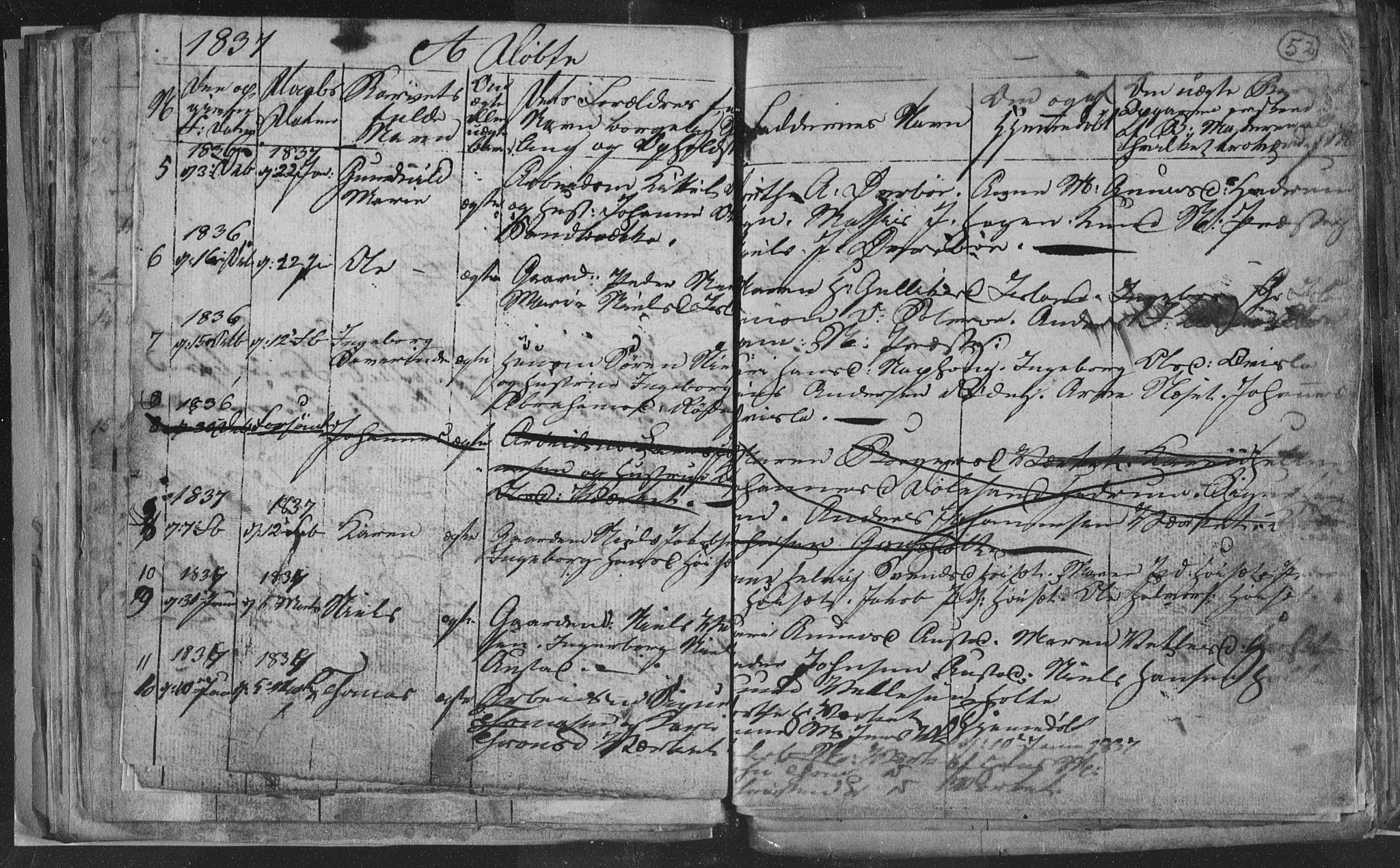 Siljan kirkebøker, AV/SAKO-A-300/G/Ga/L0001: Parish register (copy) no. 1, 1827-1847, p. 52