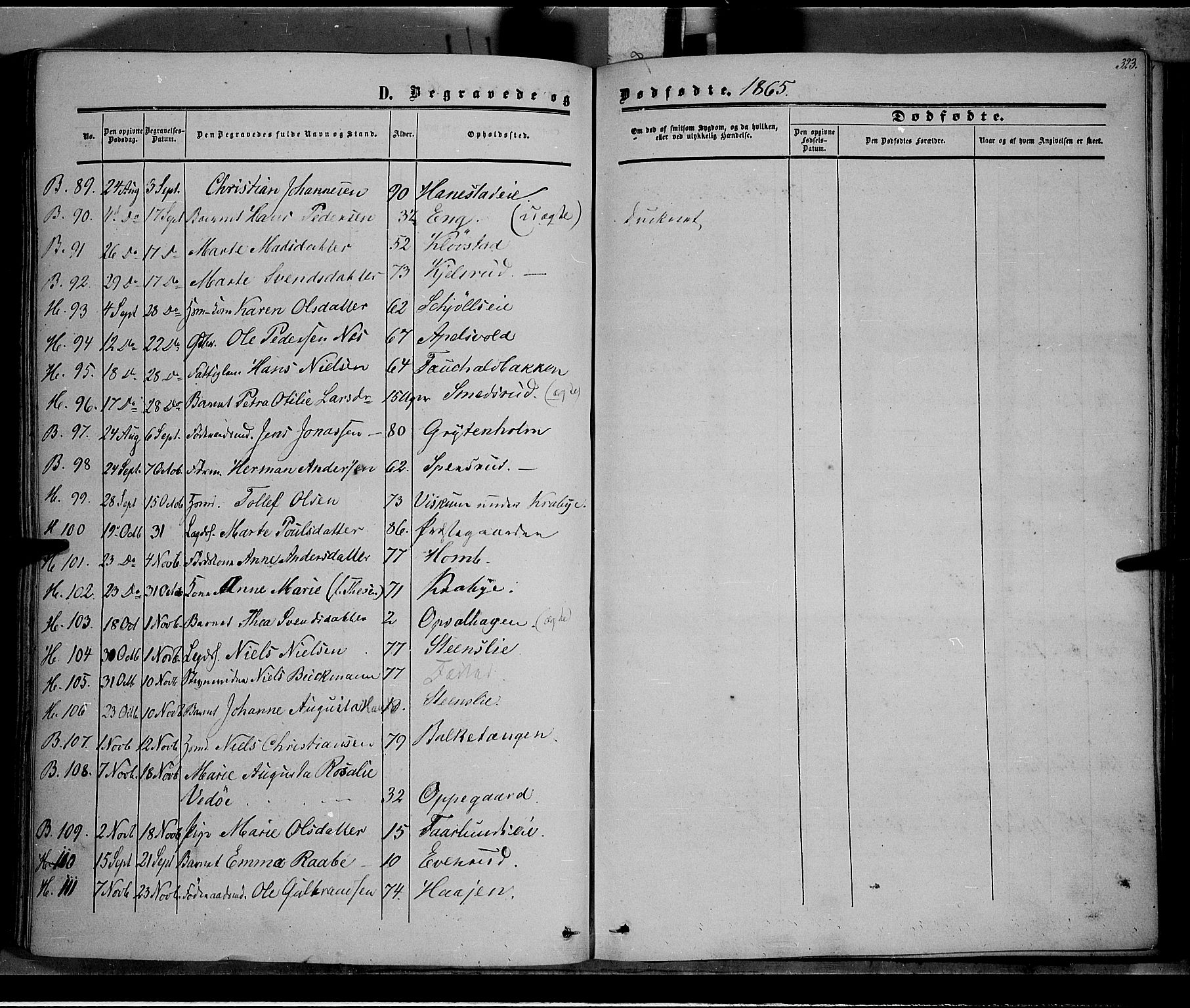 Østre Toten prestekontor, AV/SAH-PREST-104/H/Ha/Haa/L0004: Parish register (official) no. 4, 1857-1865, p. 323