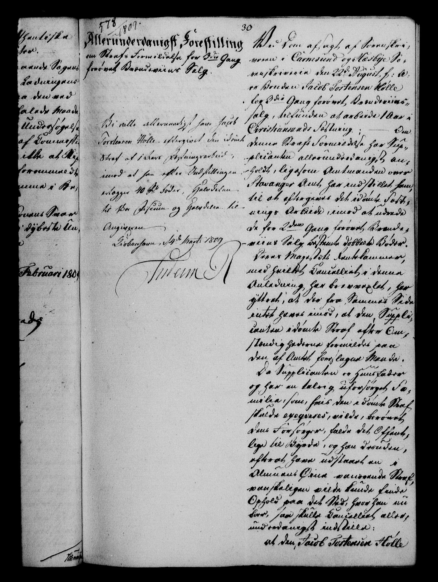 Danske Kanselli 1800-1814, AV/RA-EA-3024/H/Hf/Hfa/Hfab/L0010: Forestillinger, 1809-1810
