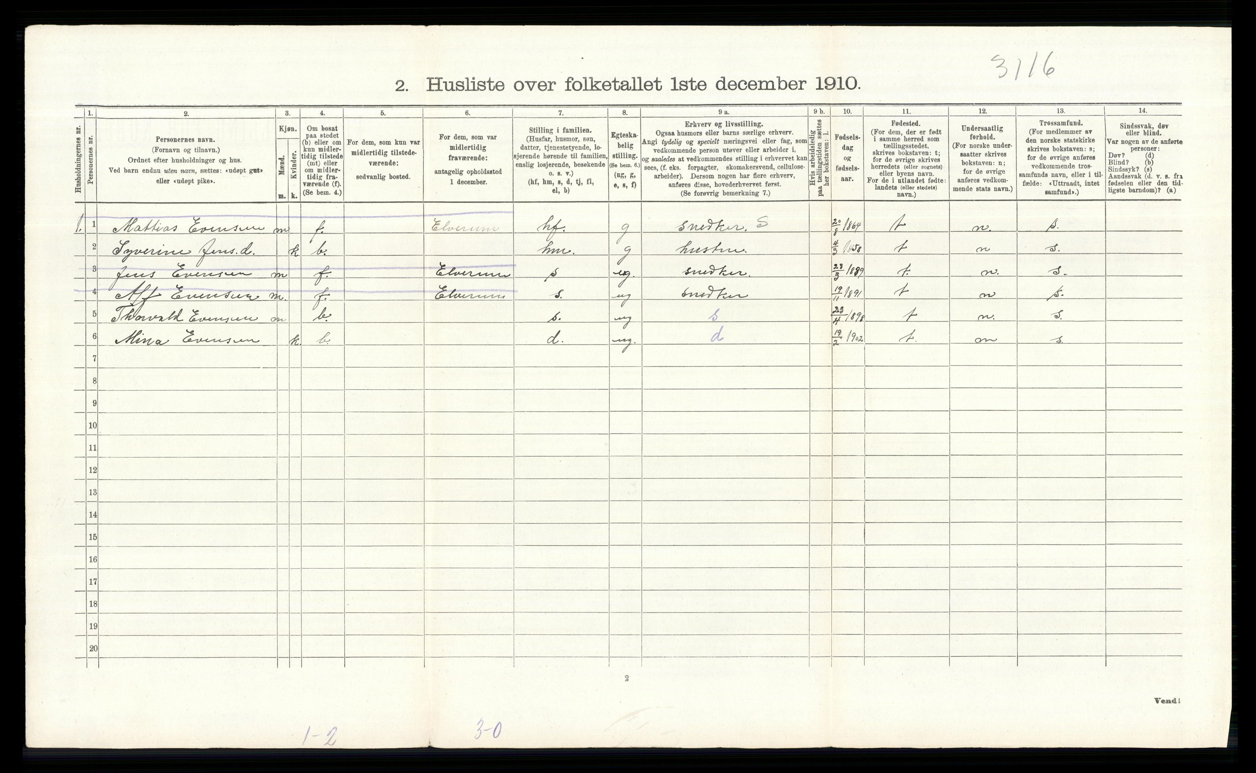 RA, 1910 census for Løten, 1910, p. 1323