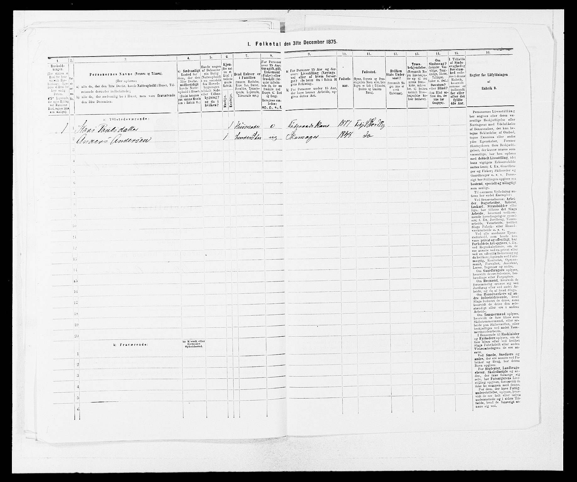 SAB, 1875 census for 1222P Fitjar, 1875, p. 574