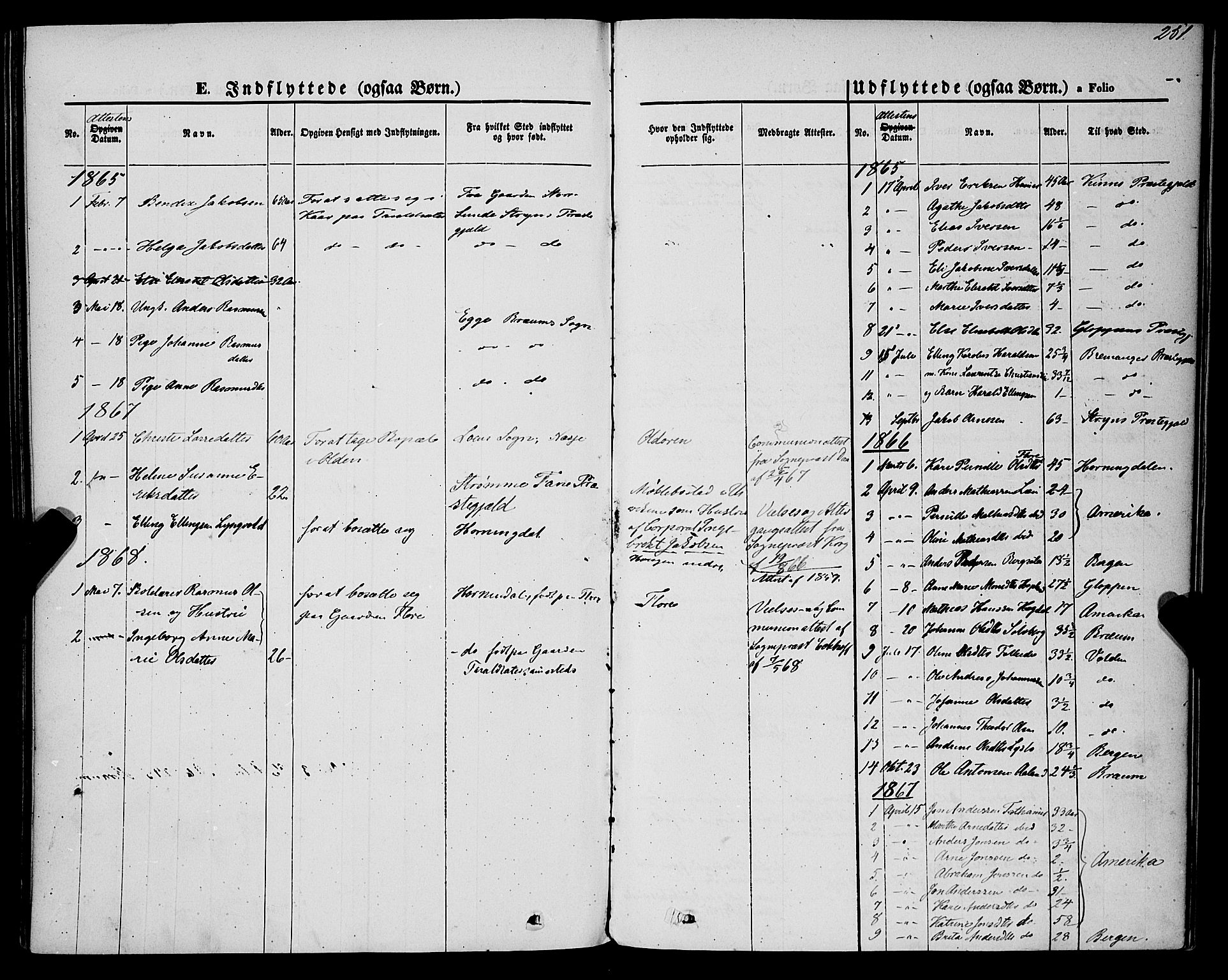 Innvik sokneprestembete, AV/SAB-A-80501: Parish register (official) no. A 6, 1865-1878, p. 251