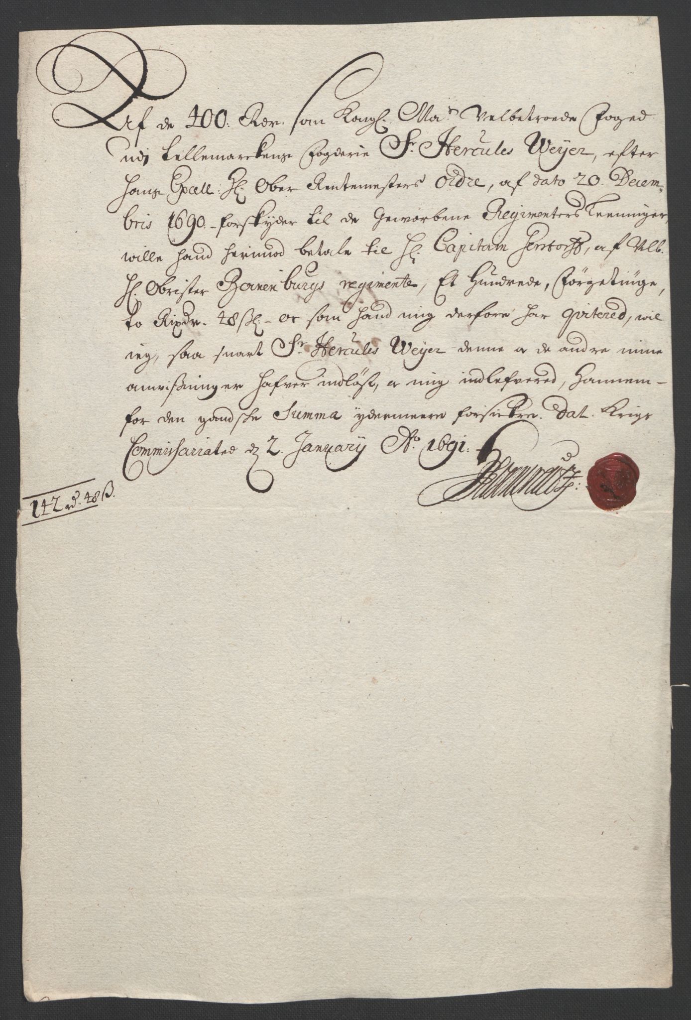 Rentekammeret inntil 1814, Reviderte regnskaper, Fogderegnskap, AV/RA-EA-4092/R35/L2091: Fogderegnskap Øvre og Nedre Telemark, 1690-1693, p. 85