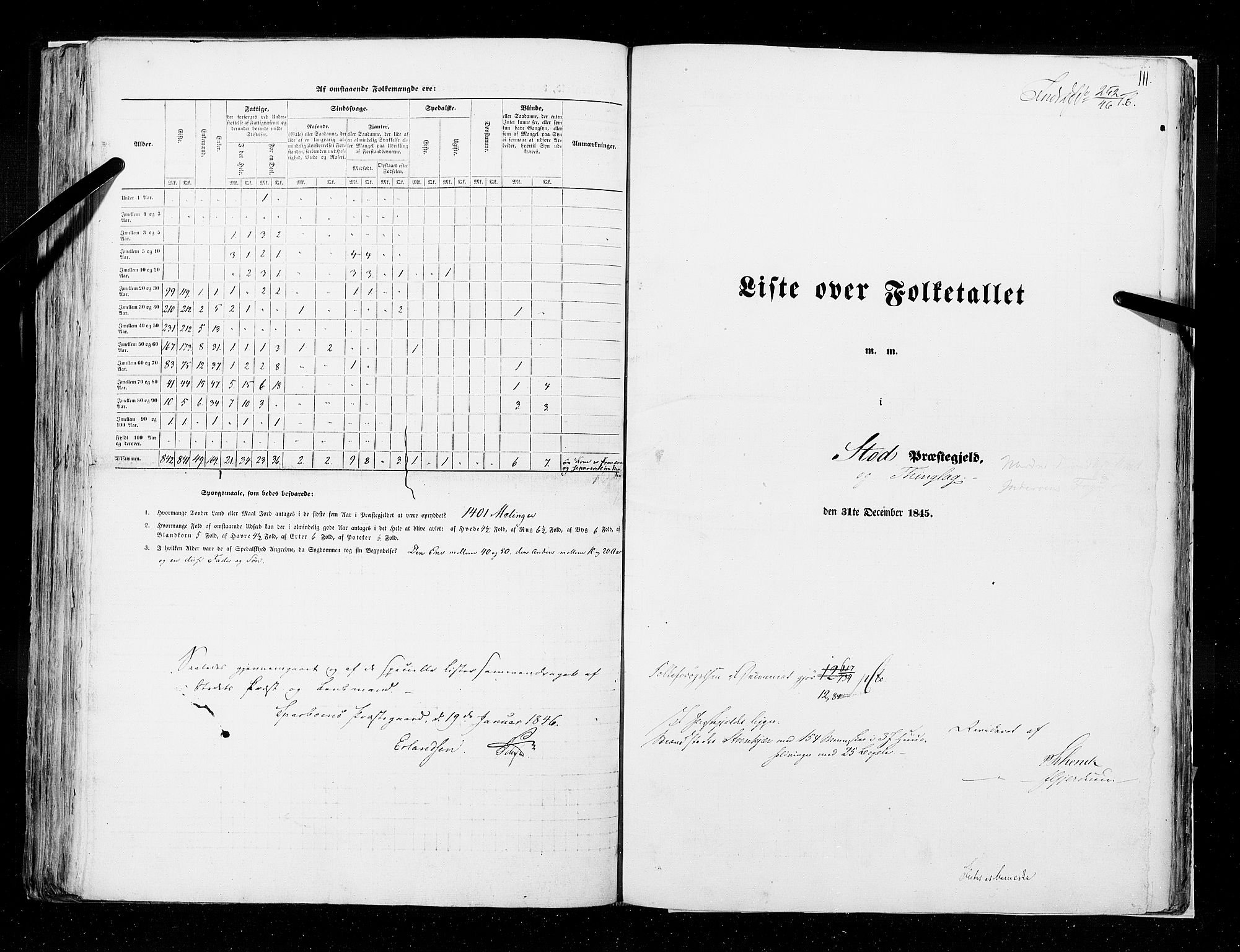 RA, Census 1845, vol. 9A: Nordre Trondhjems amt, 1845, p. 111