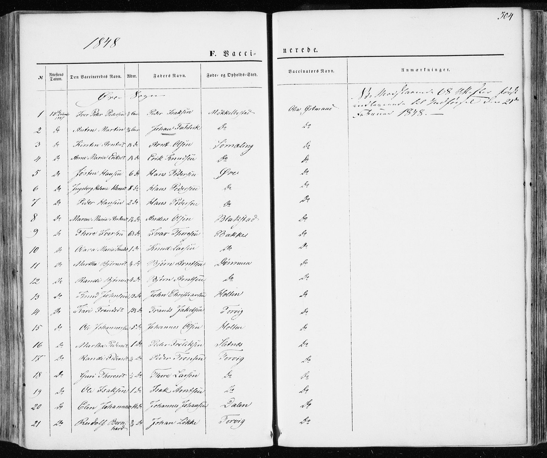 Ministerialprotokoller, klokkerbøker og fødselsregistre - Møre og Romsdal, SAT/A-1454/586/L0984: Parish register (official) no. 586A10, 1844-1856, p. 504