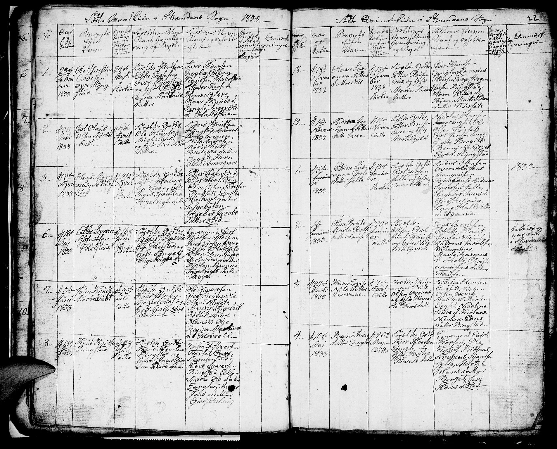 Ministerialprotokoller, klokkerbøker og fødselsregistre - Møre og Romsdal, SAT/A-1454/520/L0290: Parish register (copy) no. 520C02, 1825-1835, p. 22
