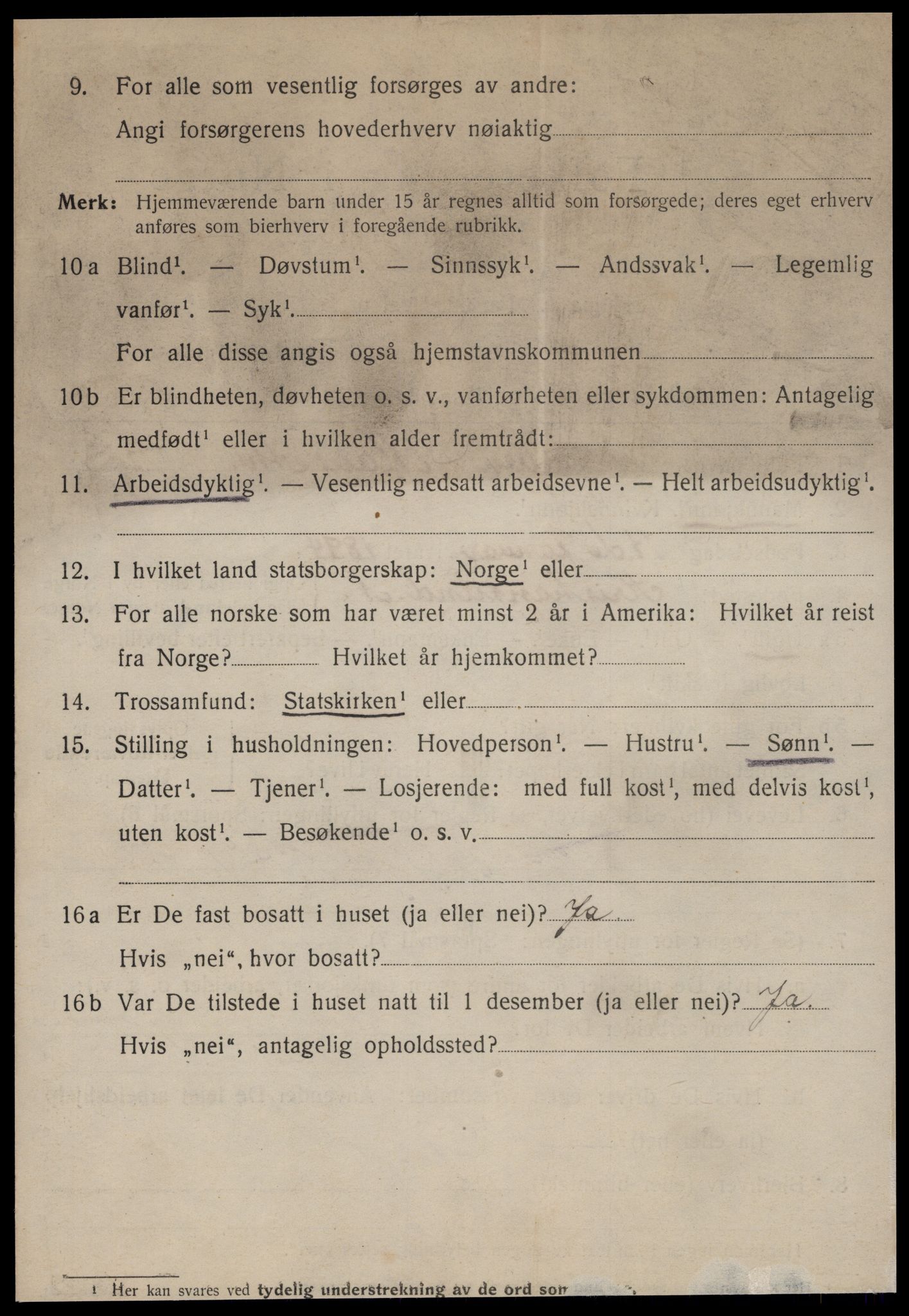 SAT, 1920 census for Kristiansund, 1920, p. 26428