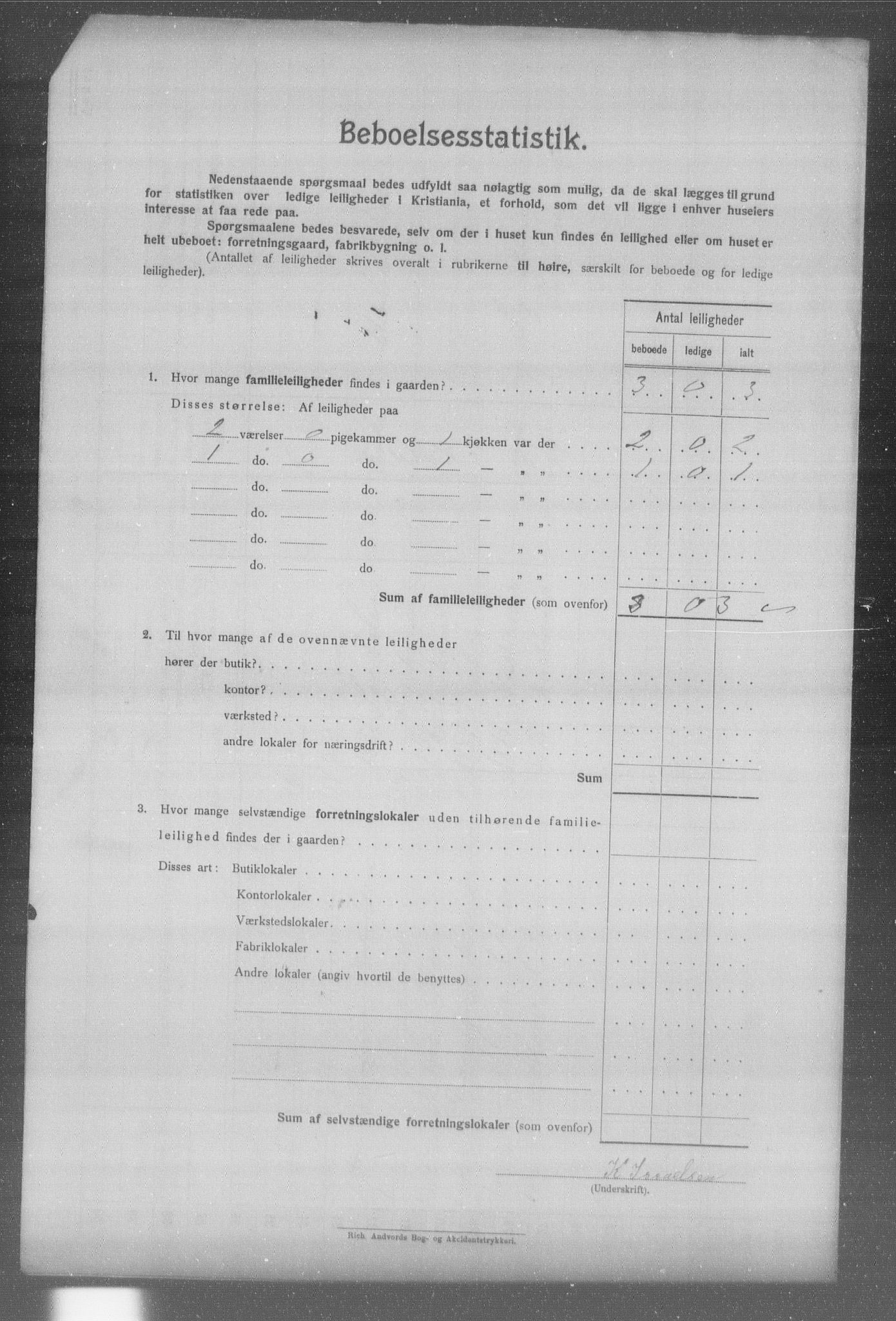 OBA, Municipal Census 1904 for Kristiania, 1904, p. 1459