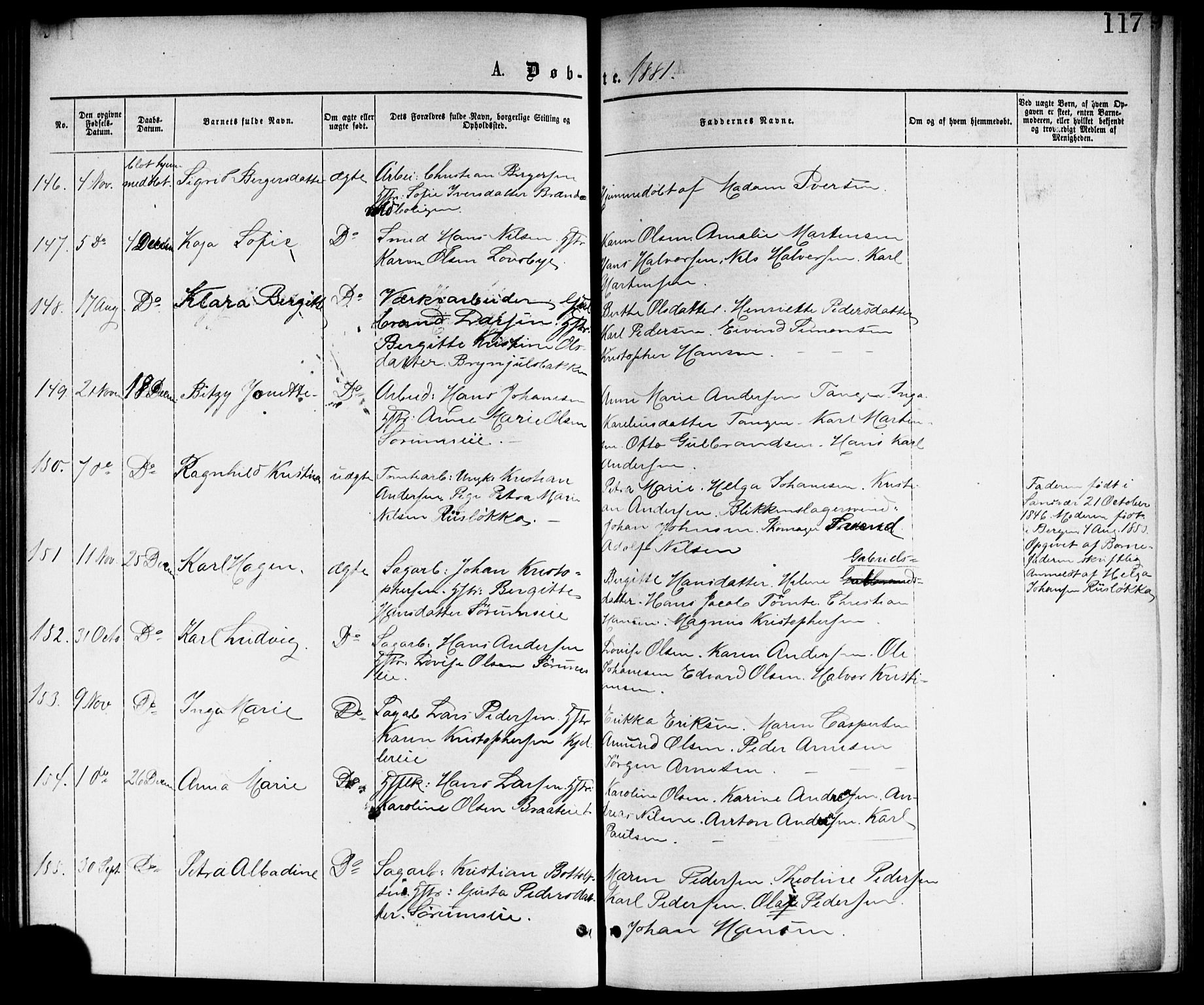 Skedsmo prestekontor Kirkebøker, SAO/A-10033a/G/Ga/L0003: Parish register (copy) no. I 3, 1873-1882, p. 117