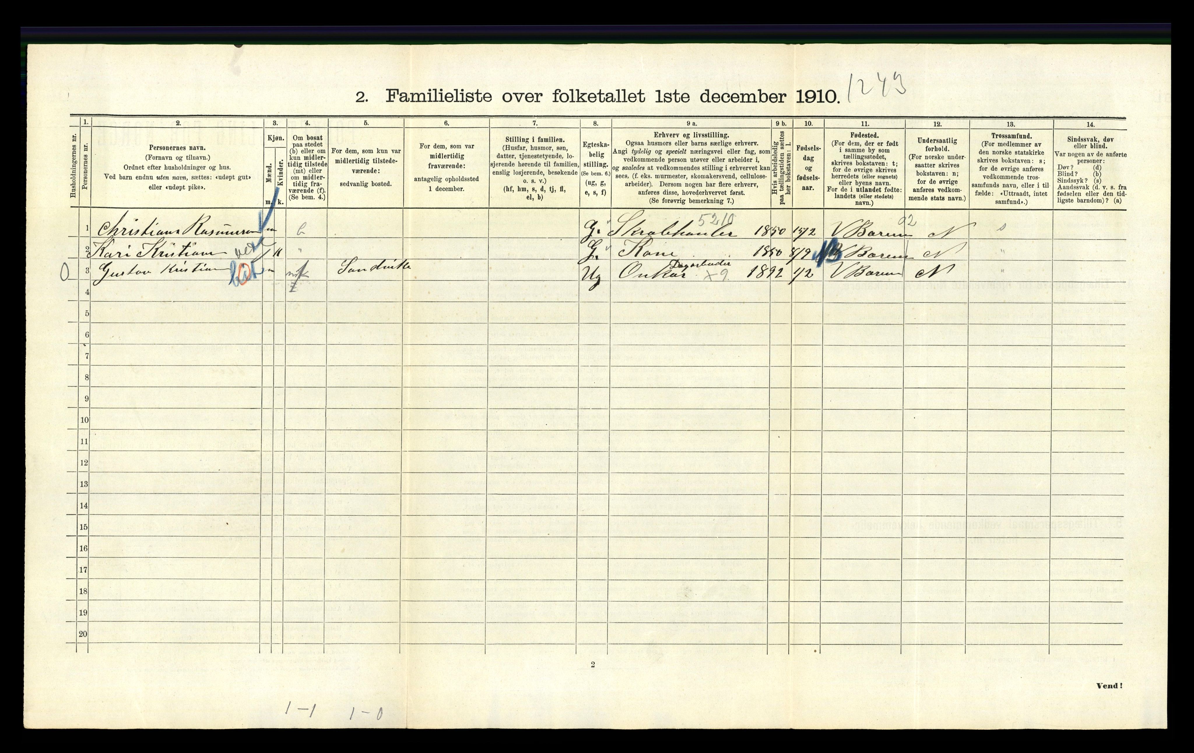 RA, 1910 census for Kristiania, 1910, p. 20220