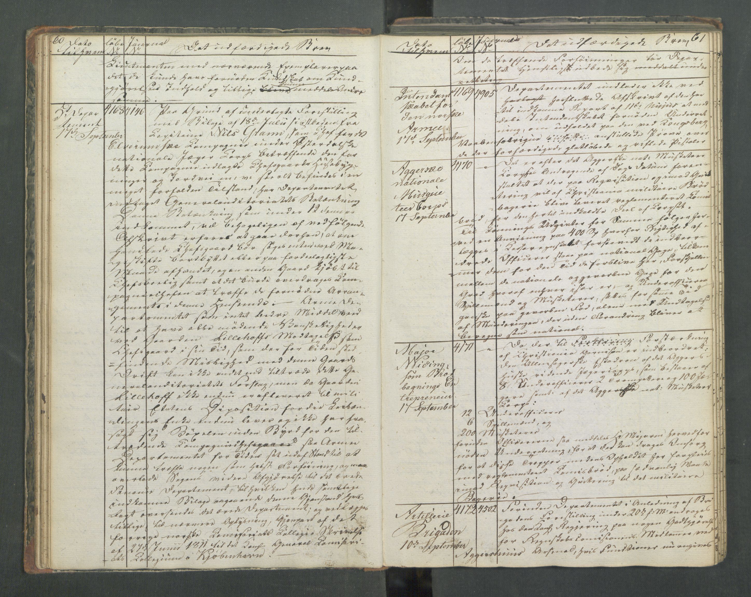 Armédepartementet, AV/RA-RAFA-3493/B/Ba/L0013: 6. Departements Kopibog, 1818, p. 60-61